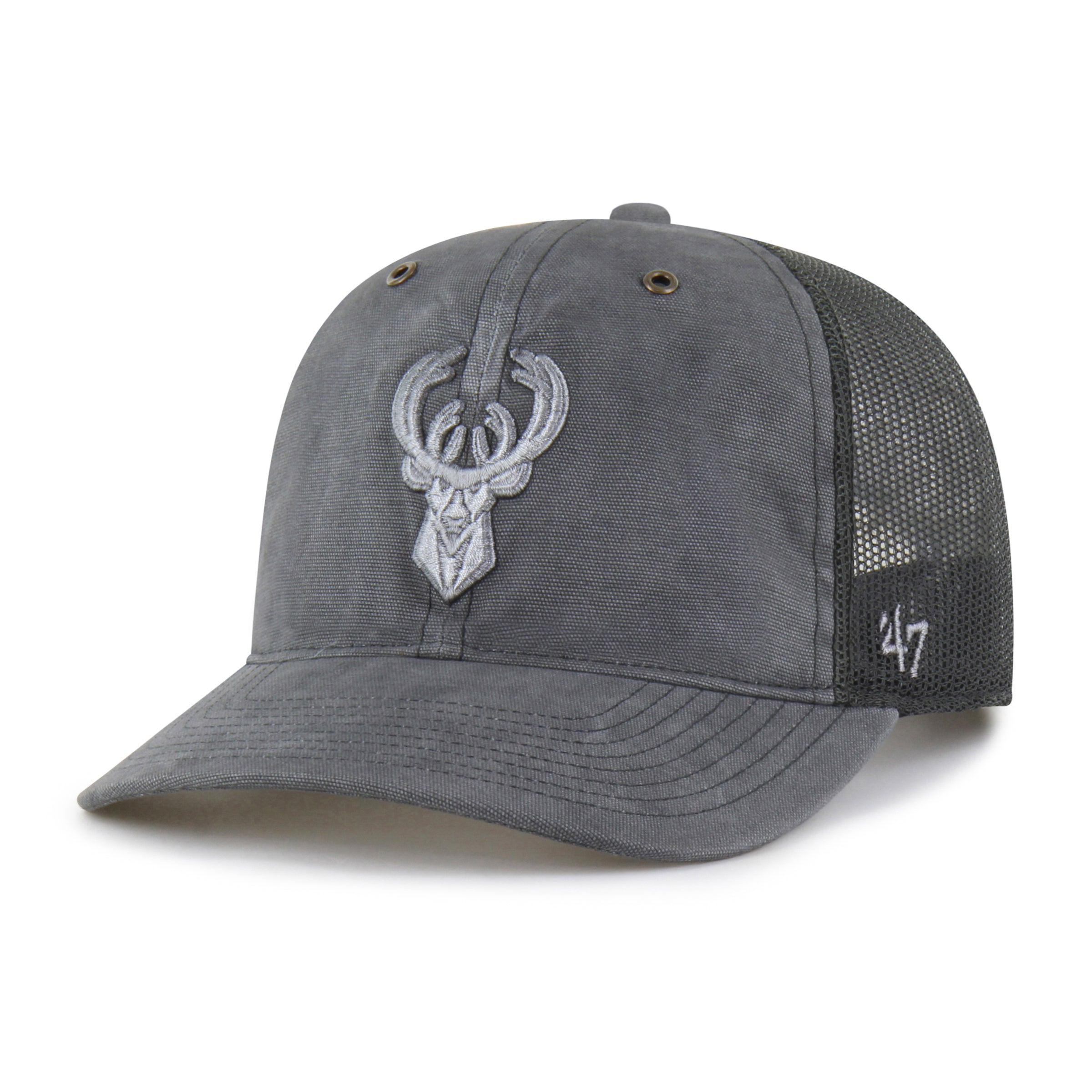 47-brand-trucker-milwaukee-bucks-cap-schwarz-snapback image 4