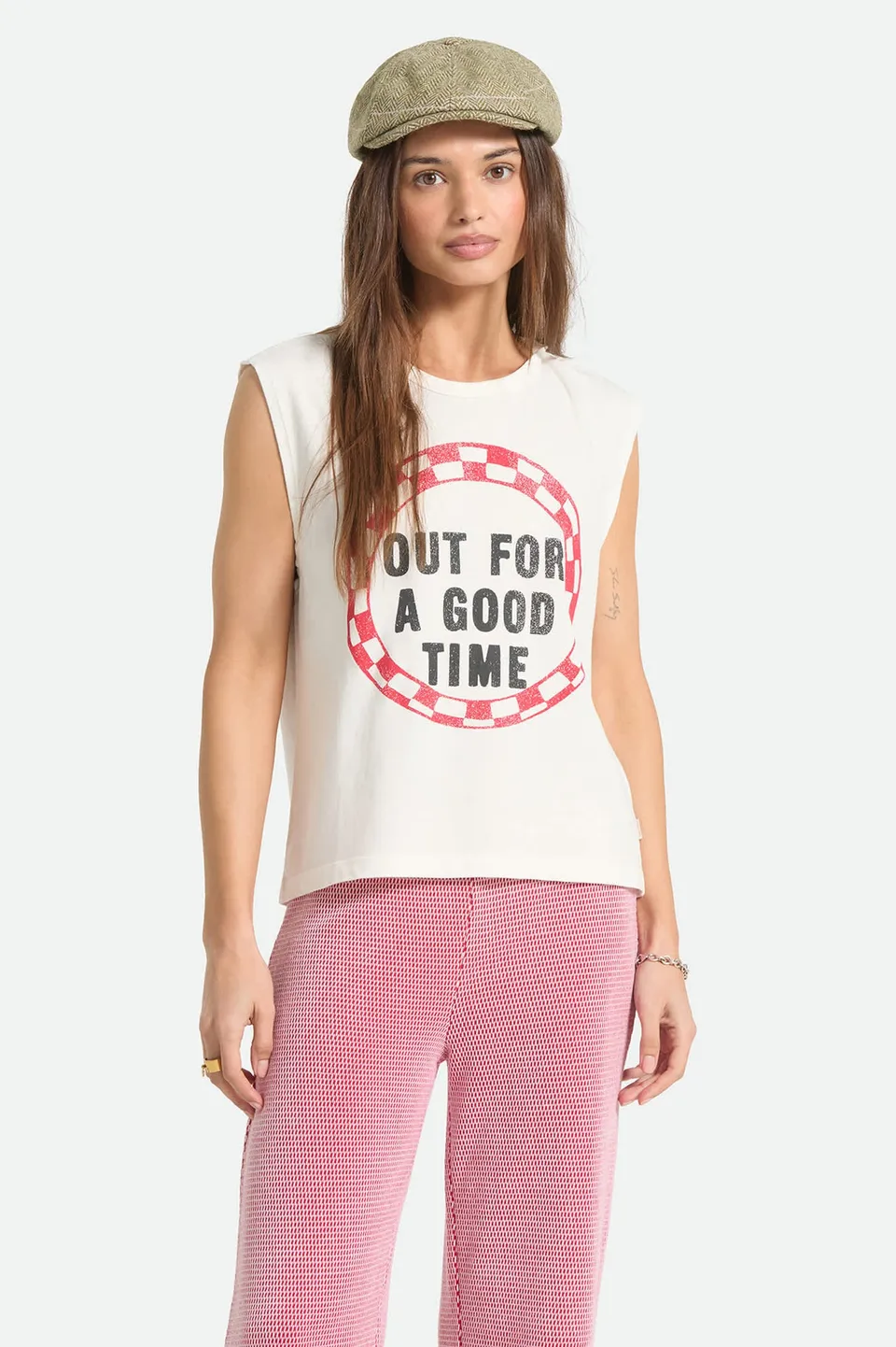 brixton-good-time-muscle-tank-off-white-grafik-baumwolle image 1