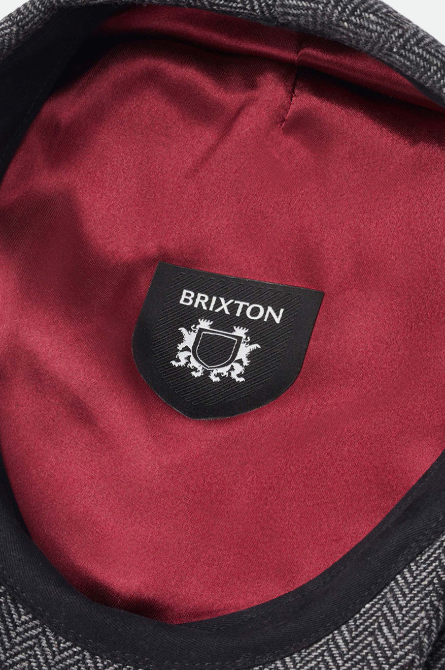 brixton-hooligan-flat-cap-grey-black-schieberm-tze image 4