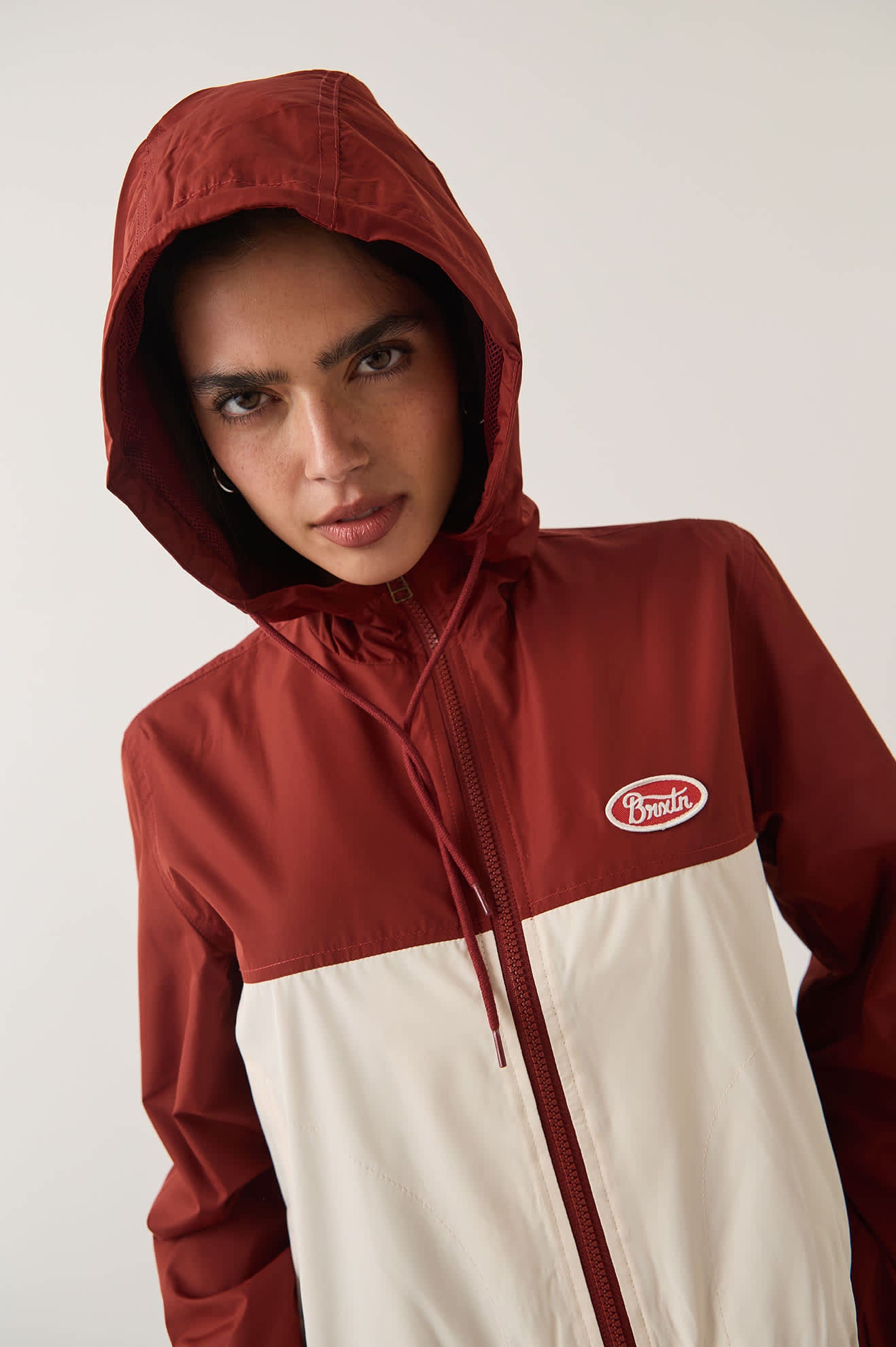brixton-parsons-windbreaker-damen-dunkelrot-wei image 6