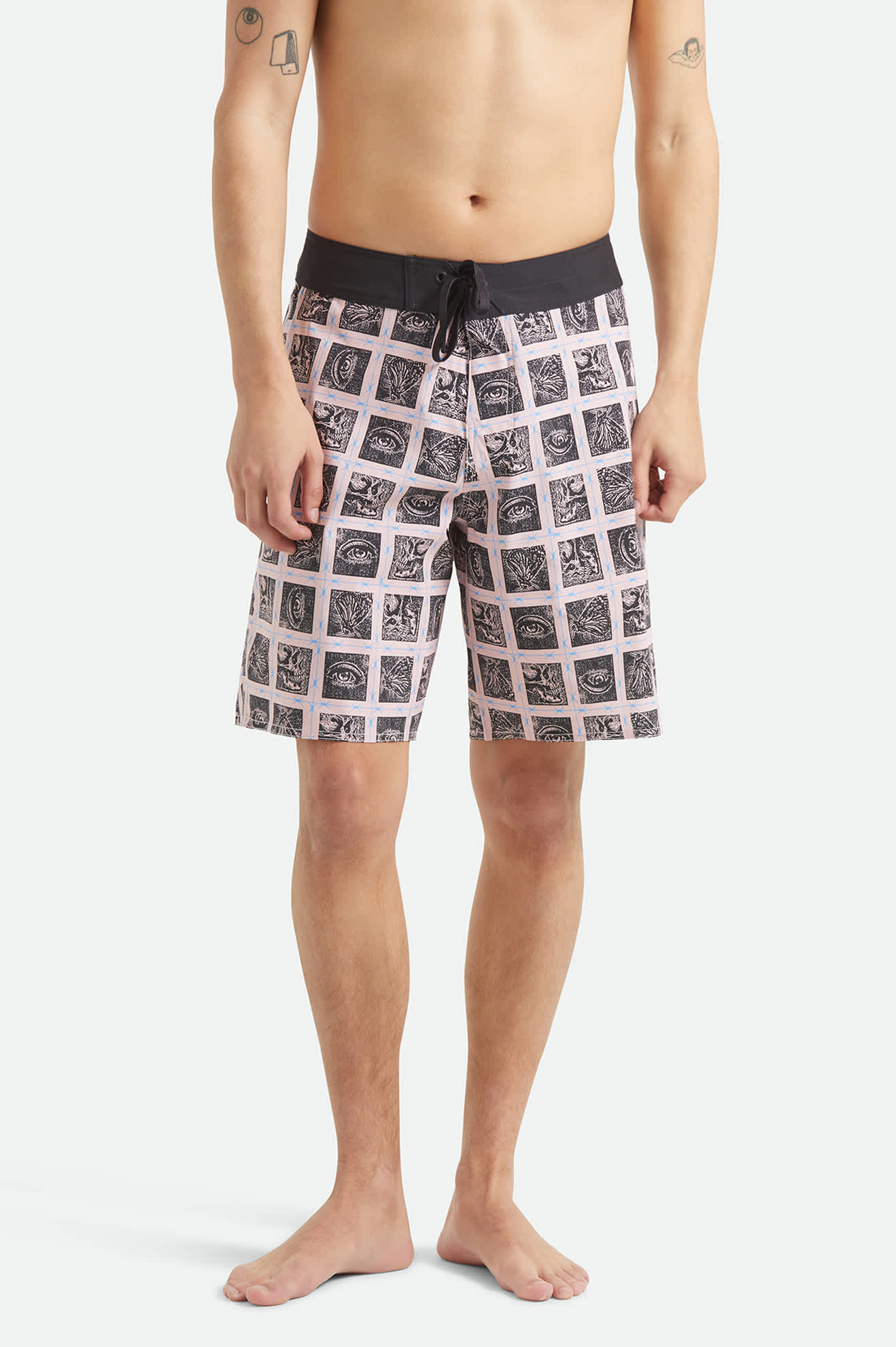 brixton-blitz-boardshort-19-silver-pink-black-herren image 2