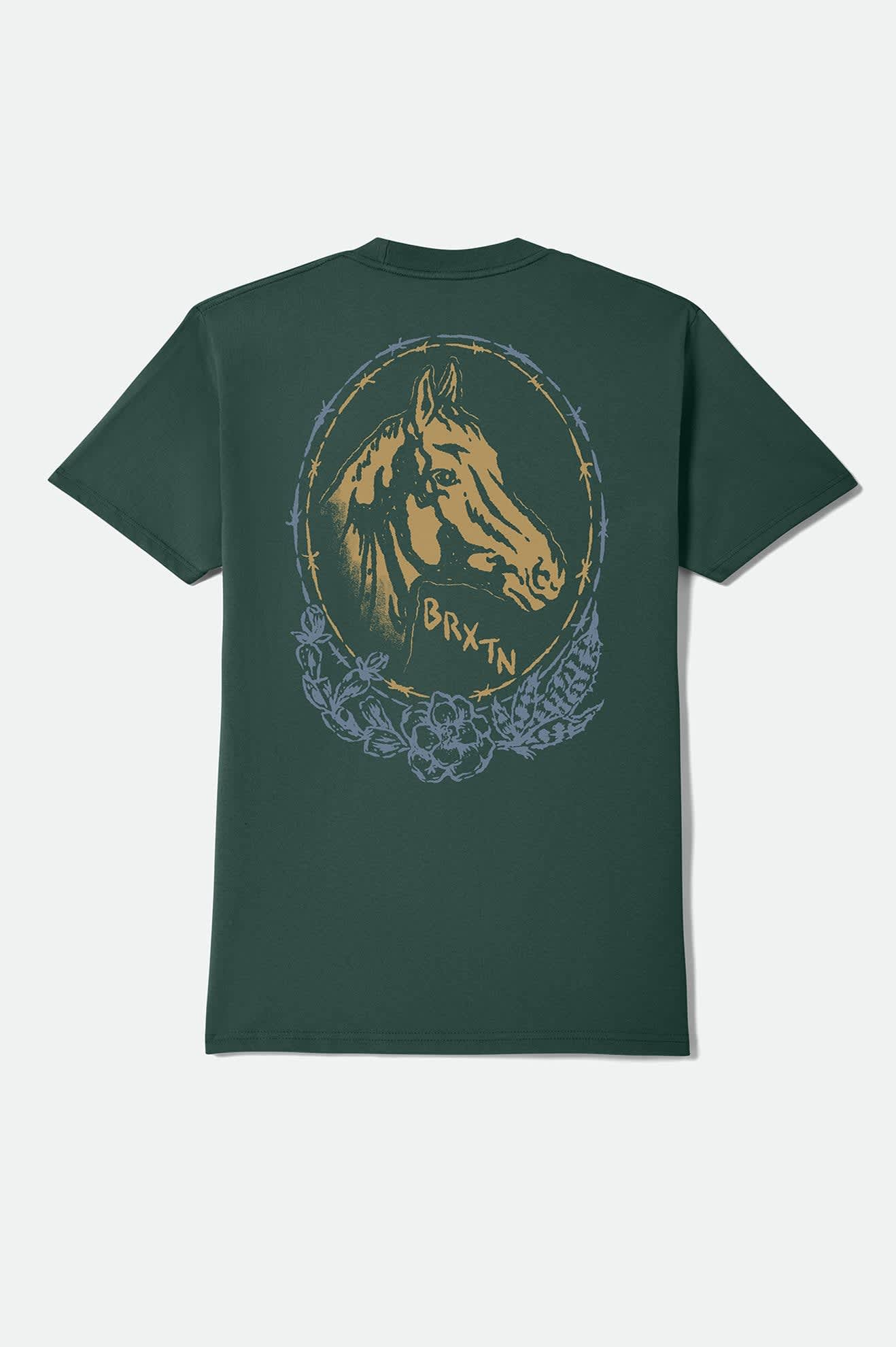 brixton-marley-standard-t-shirt-forest-green-baumwolle image 2