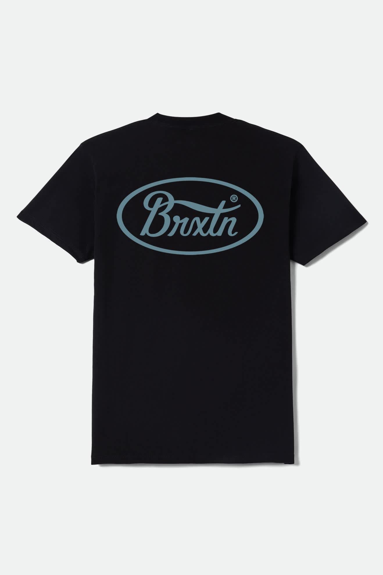 brixton-parsons-standard-t-shirt-herren-schwarz-baumwolle image 1