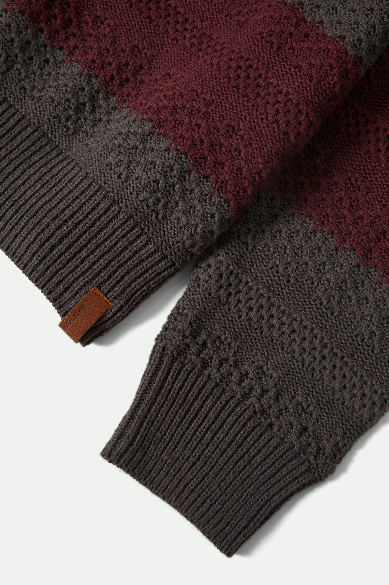 brixton-midnight-crew-sweater-pullover-schwarz-port-gestreift image 6
