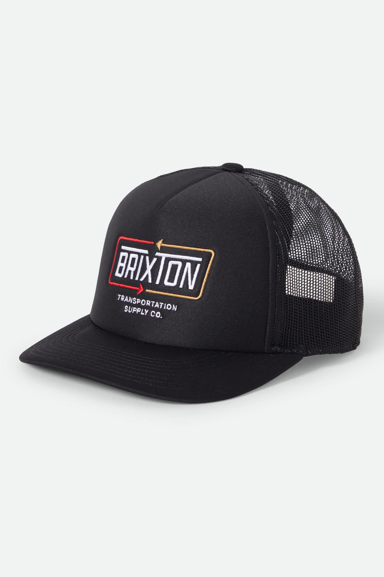 brixton-caldwell-netplus-trucker-cap-black-black-snapback image 1