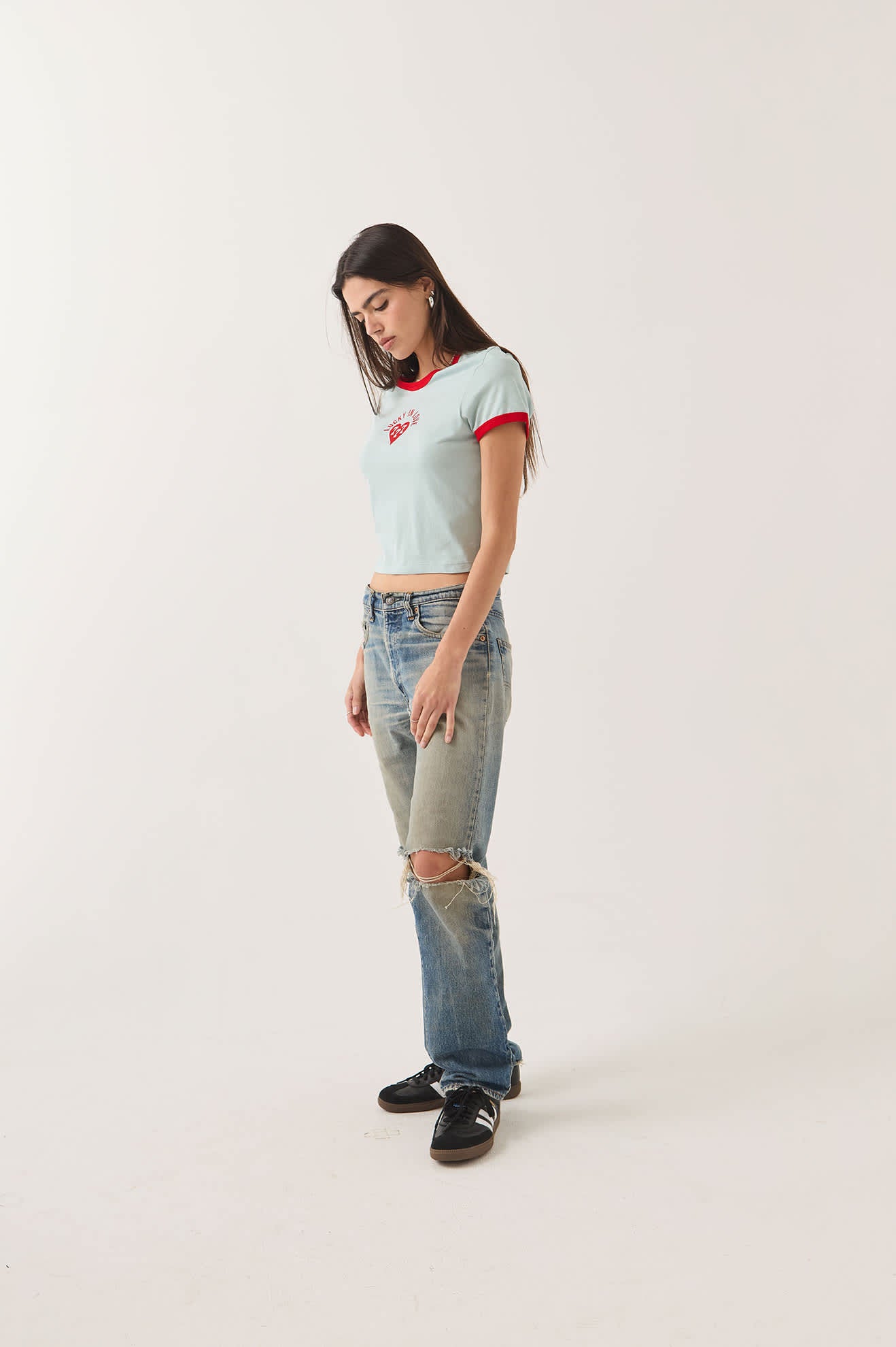 brixton-lucky-in-love-baby-t-shirt-sea-grass-rot image 3