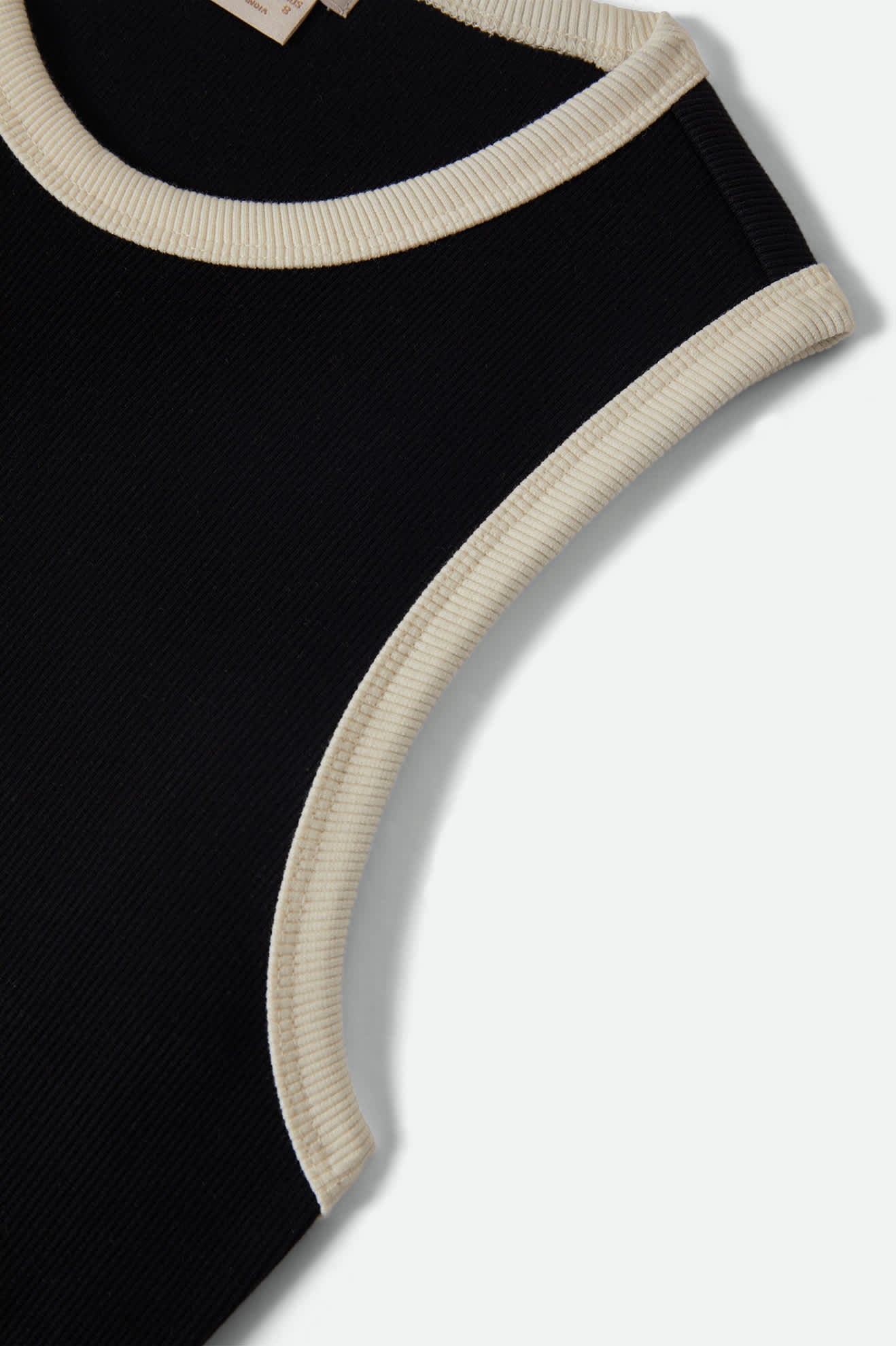 brixton-ribbed-cinch-mini-kleid-black-off-white image 6
