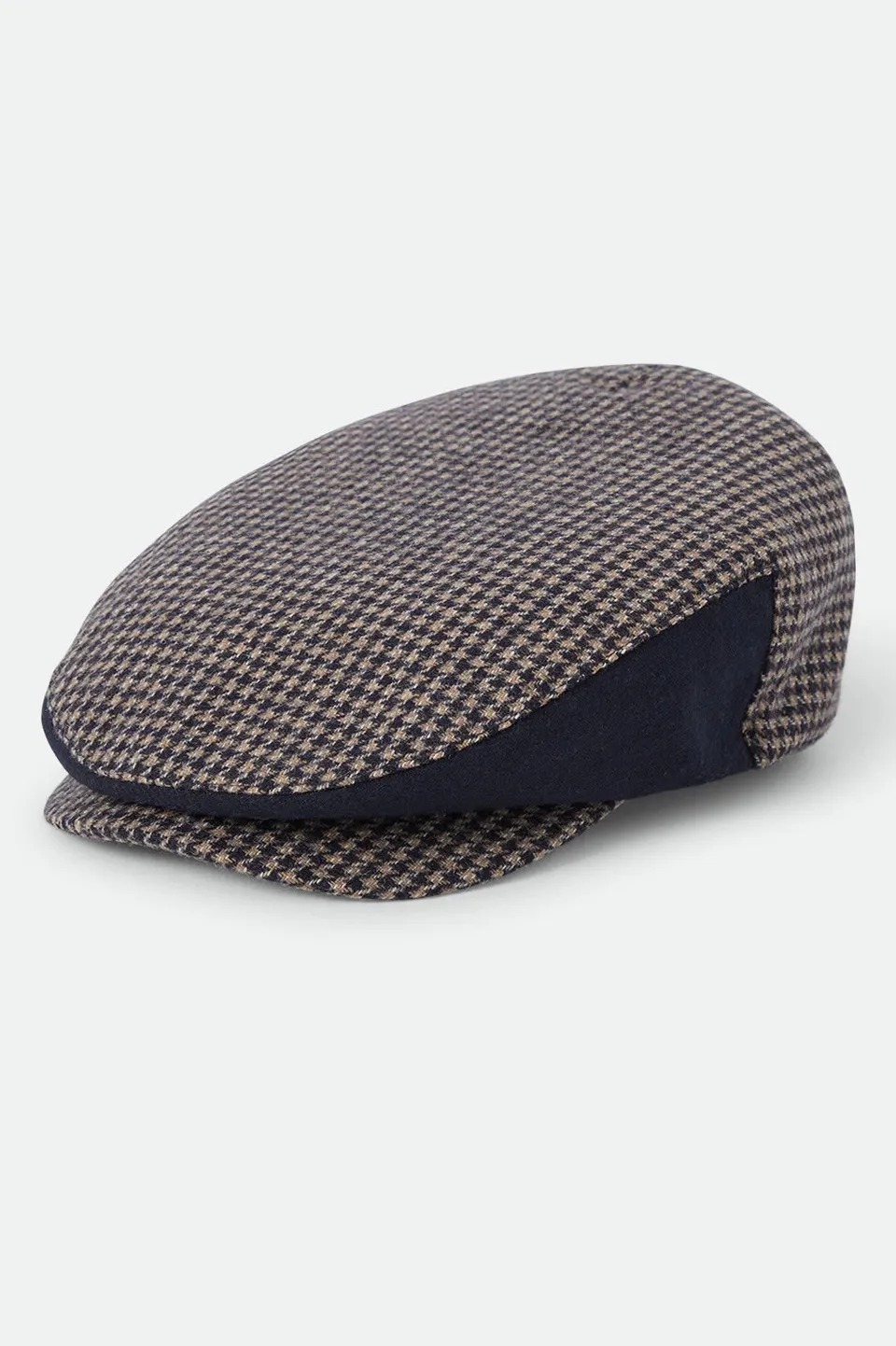 brixton-hooligan-flat-cap-navy-sand-houndstooth-schieberm-tze image 1