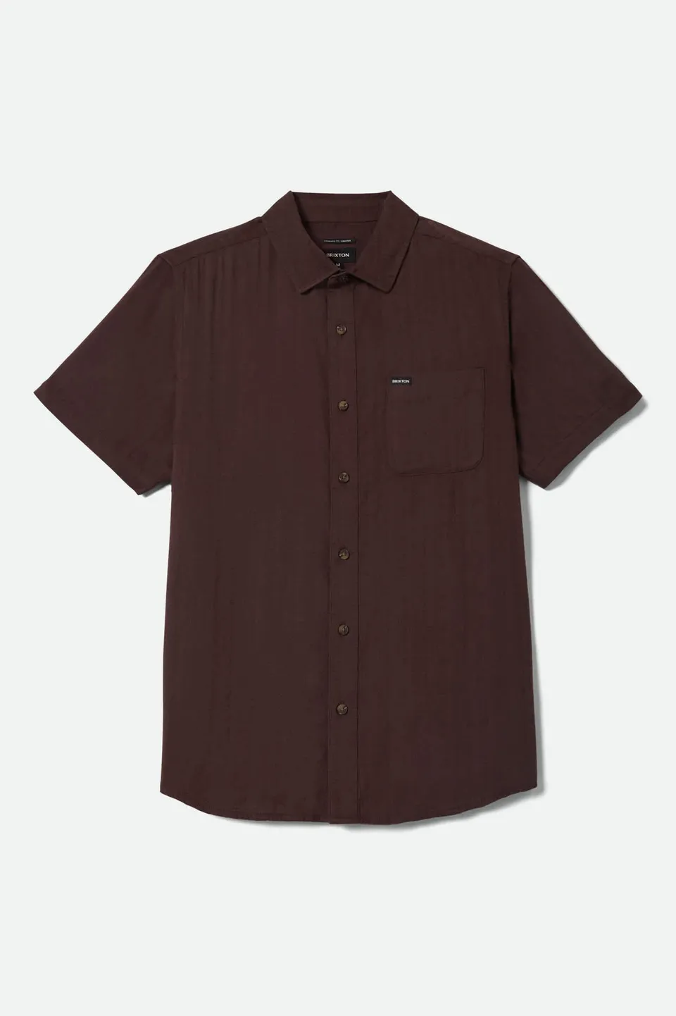 brixton-charter-slub-hemd-chocolate-kurzarm image 1