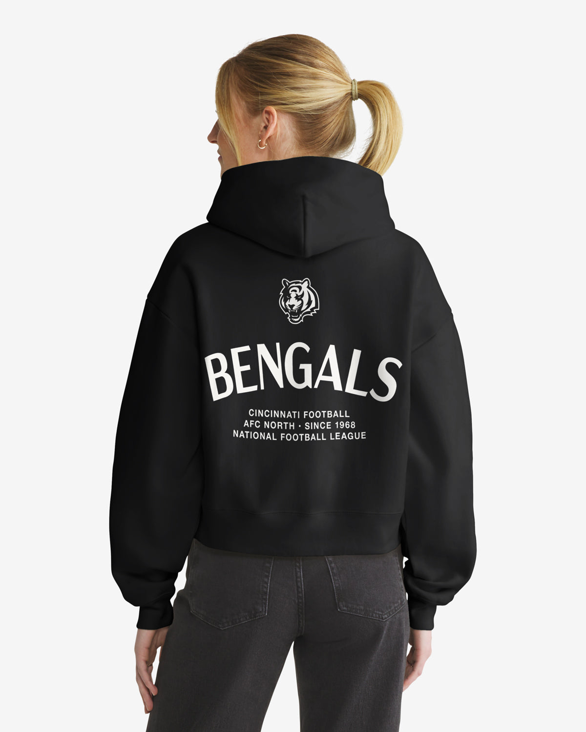 47-hadrian-cincinnati-bengals-hoodie-damen-schwarz-cropped image 2