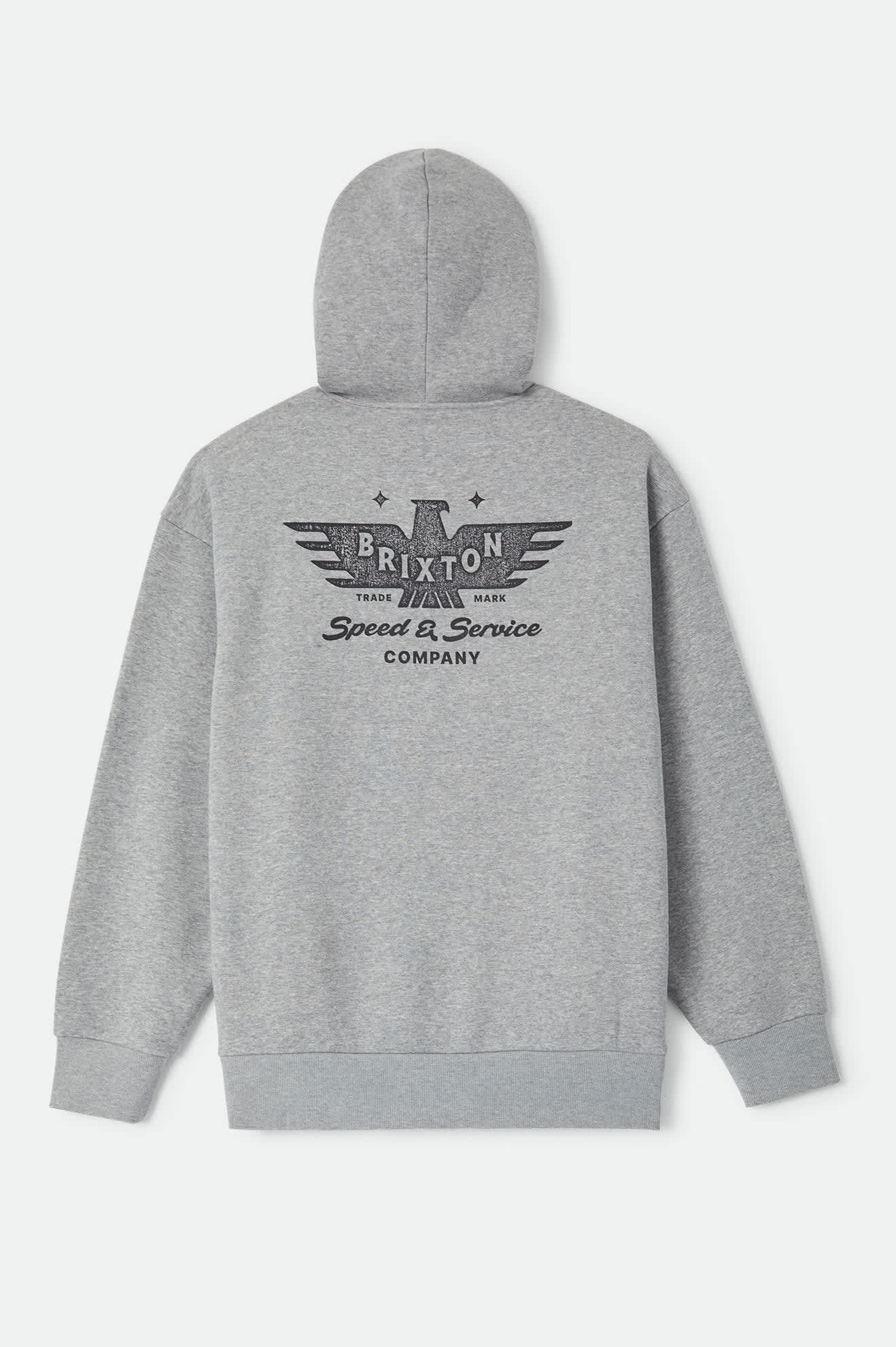 brixton-ewing-hood-hoodie-heather-grey-baumwollfleece image 5