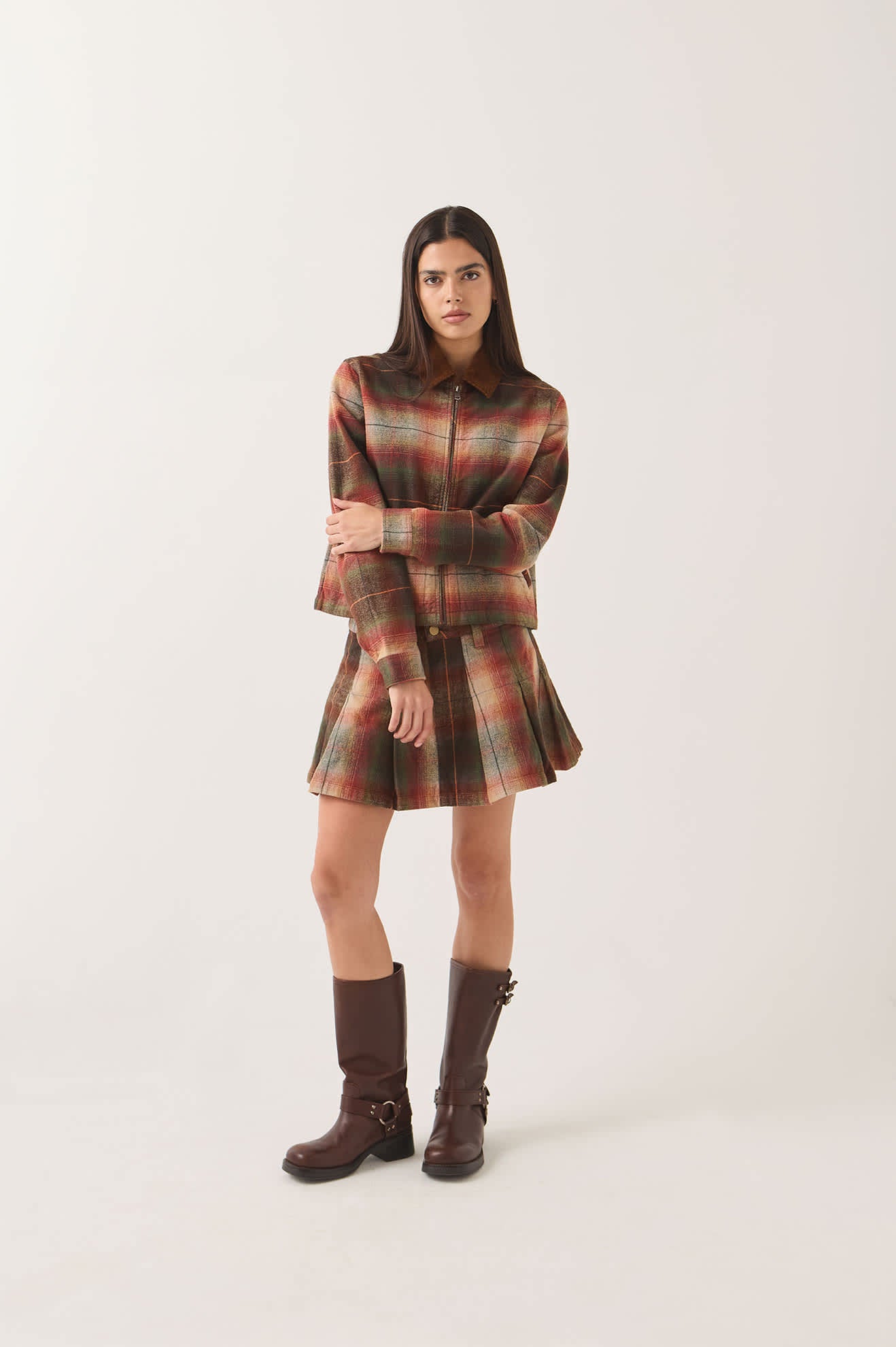 brixton-pleated-mini-skirt-minirock-multi-shadow image 3