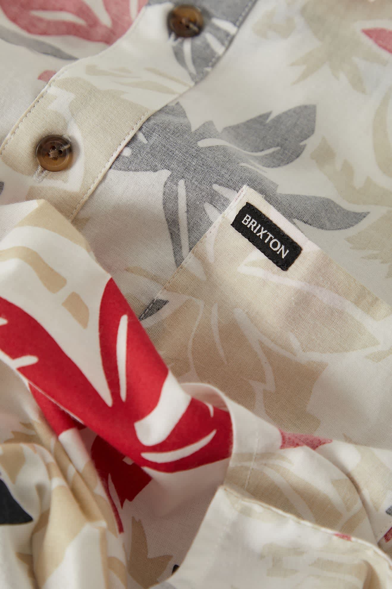 brixton-charter-print-kurzarmhemd-off-white-palm-floral image 4