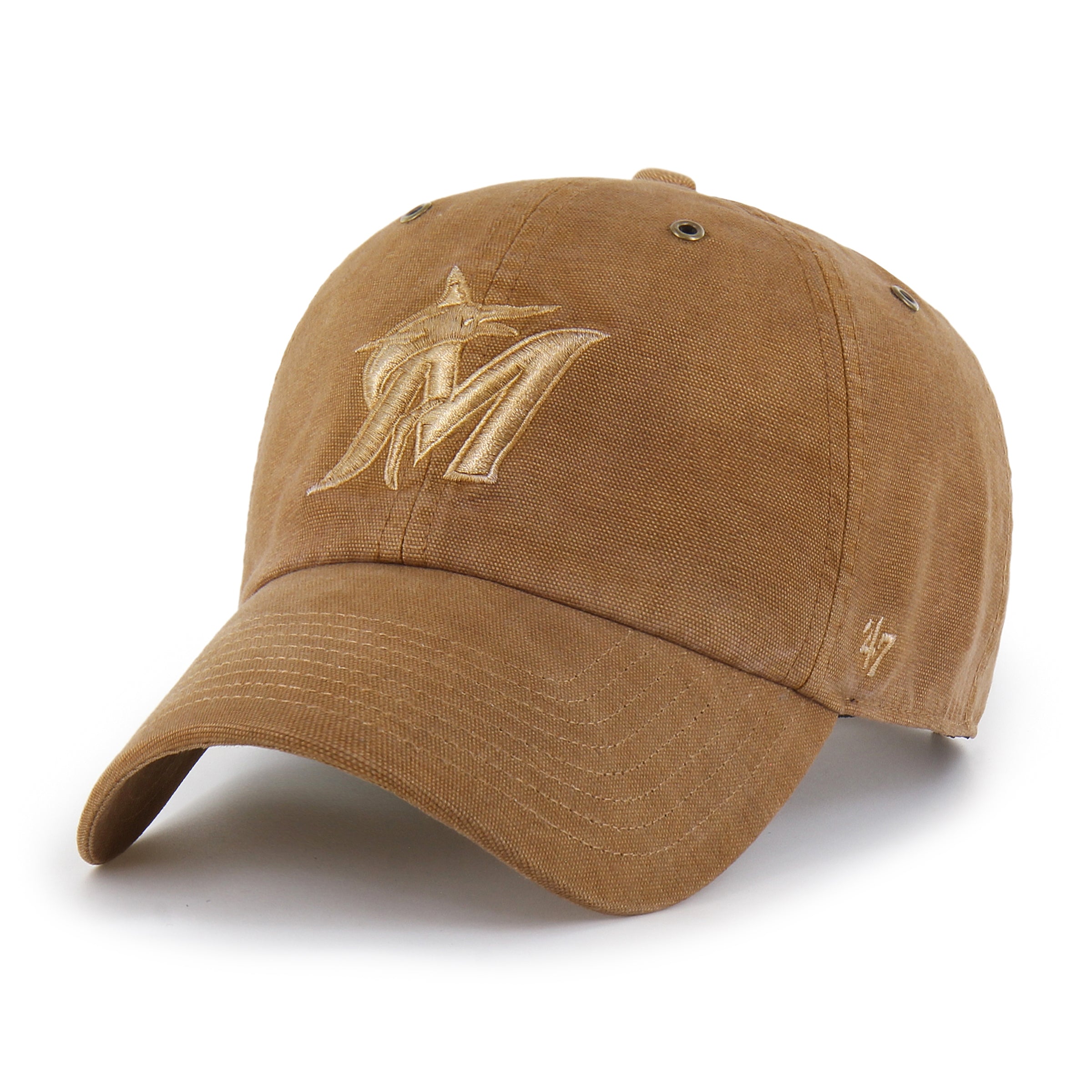 47-brand-clean-up-miami-marlins-cap-carhartt-braun image 4