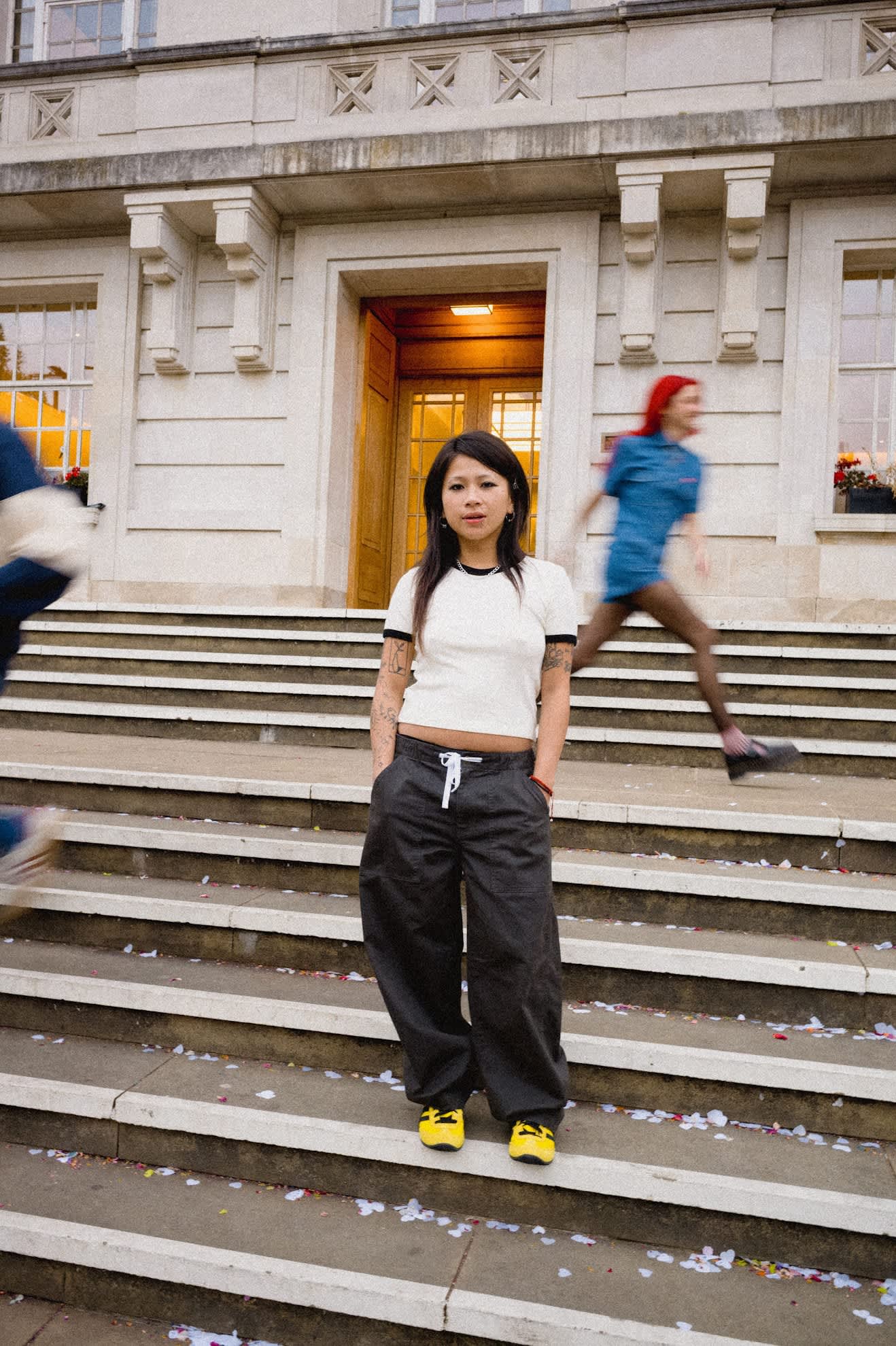 brixton-carefree-organic-ringer-t-shirt-off-white-black image 8