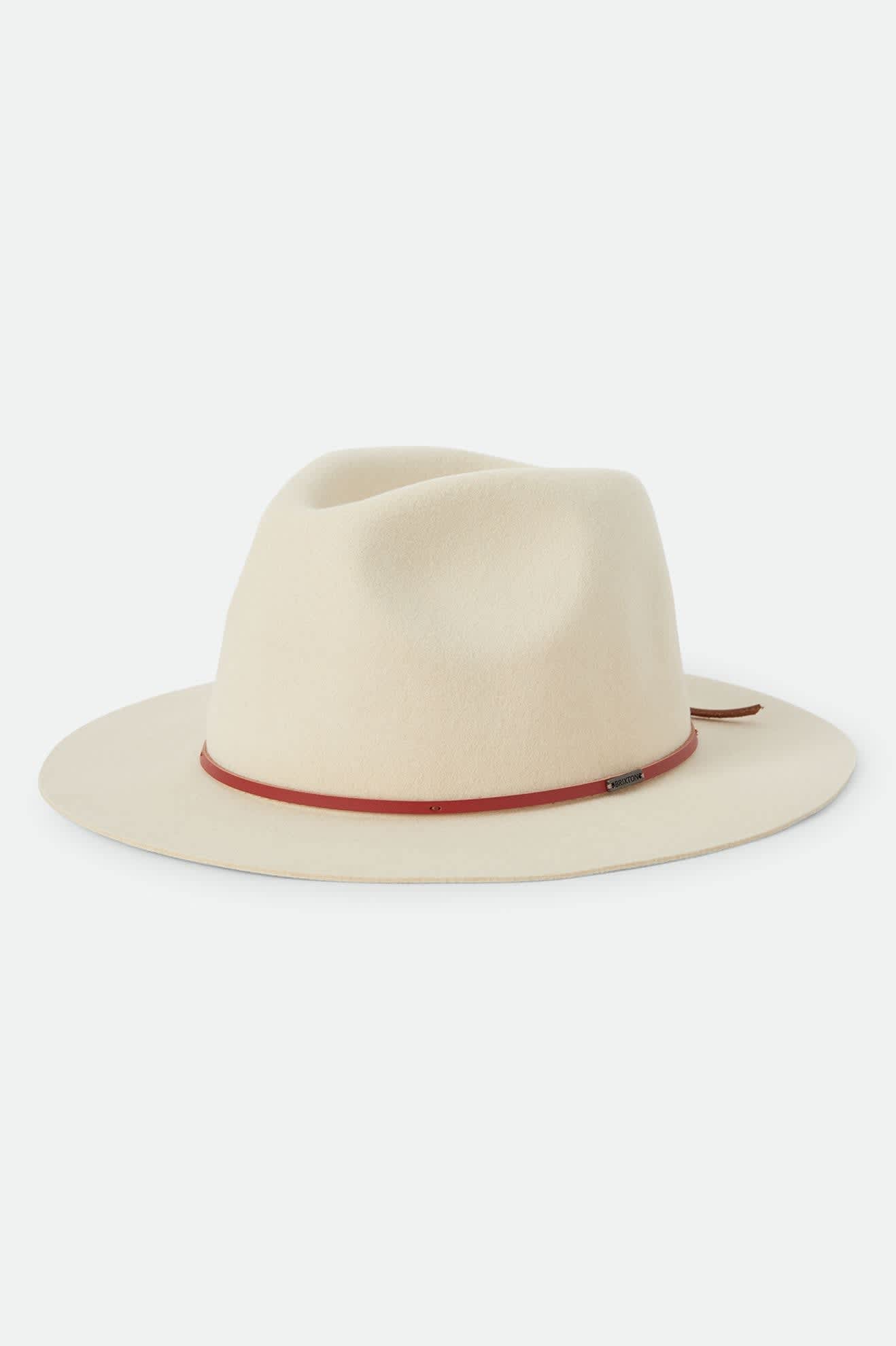 brixton-wesley-fedora-wax-paper-wollfilz-lederband image 1