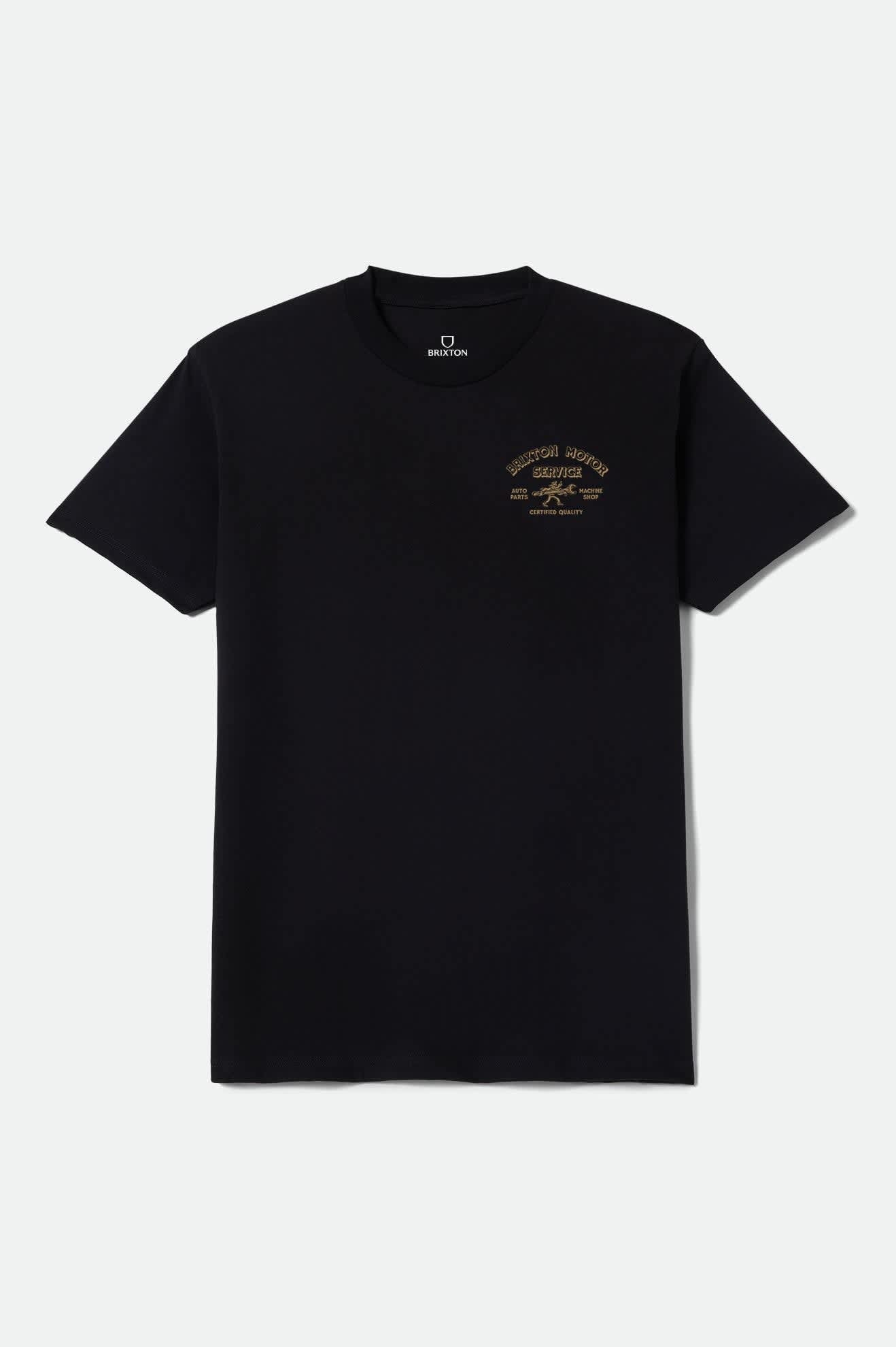 brixton-dyson-t-shirt-schwarz-brust-und-r-ckenprint image 1