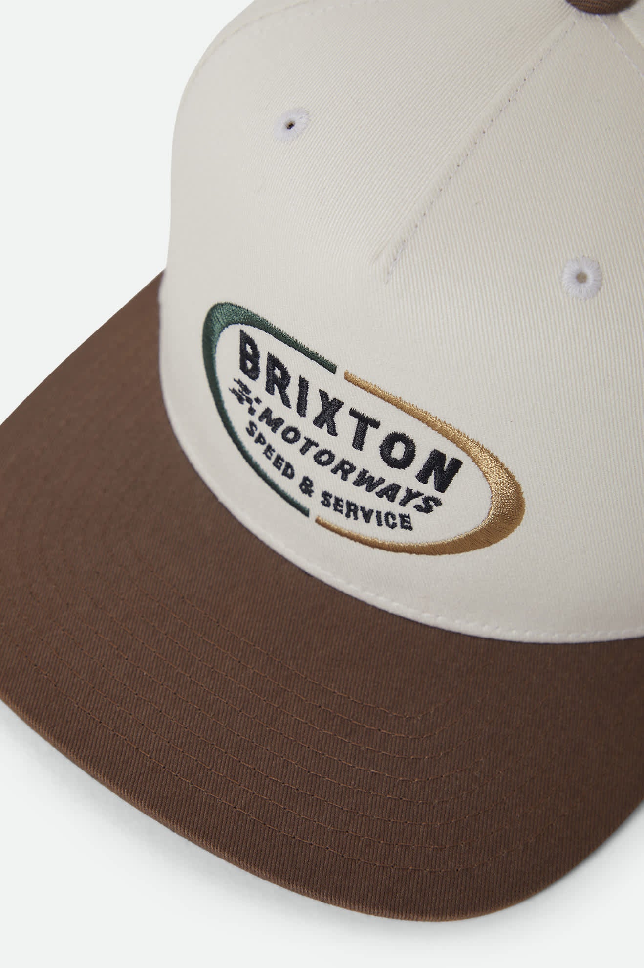 brixton-rhett-snapback-off-white-pinecone-brown-cap image 2