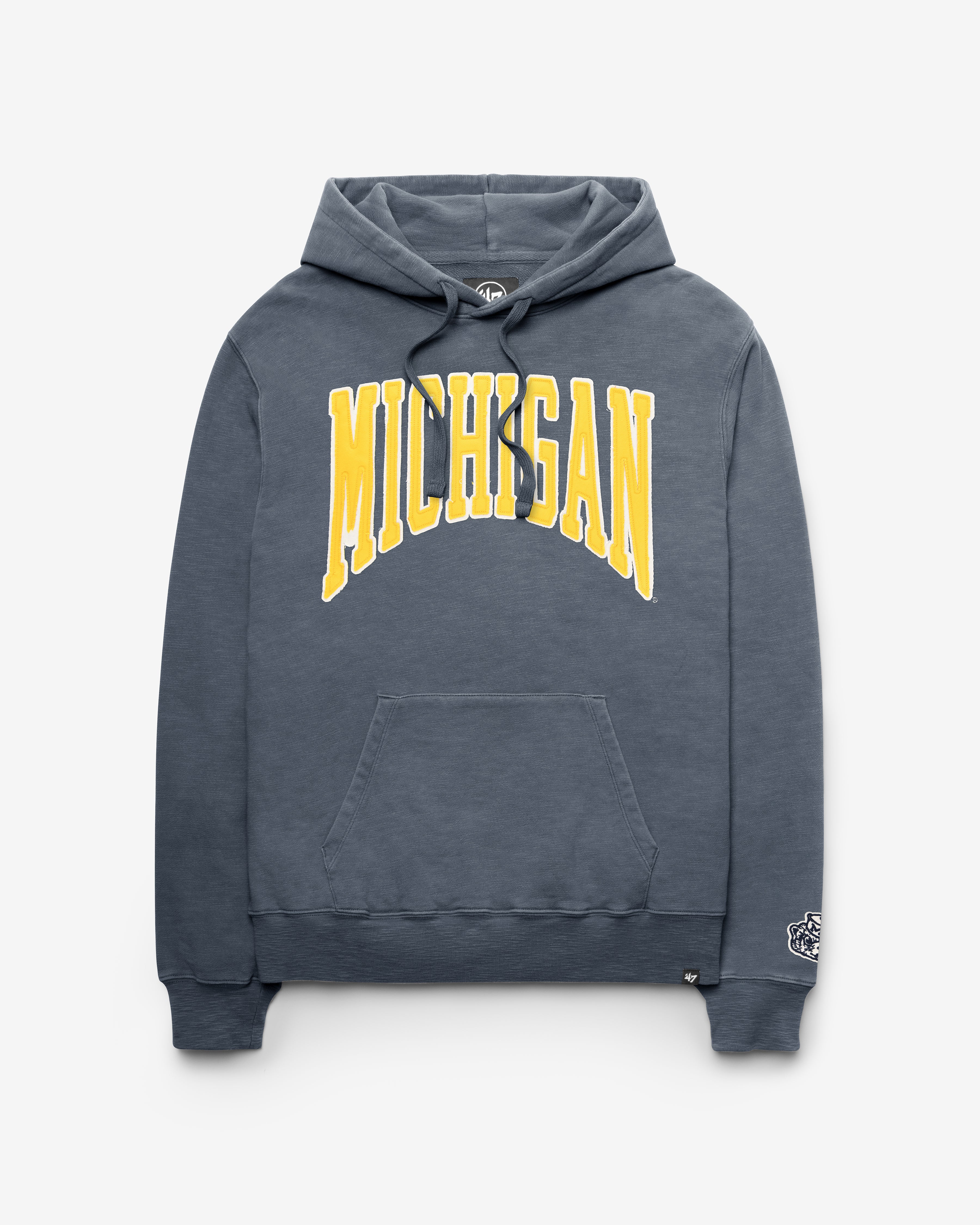 47-brand-headline-michigan-wolverines-hoodie-rusted-navy image 1