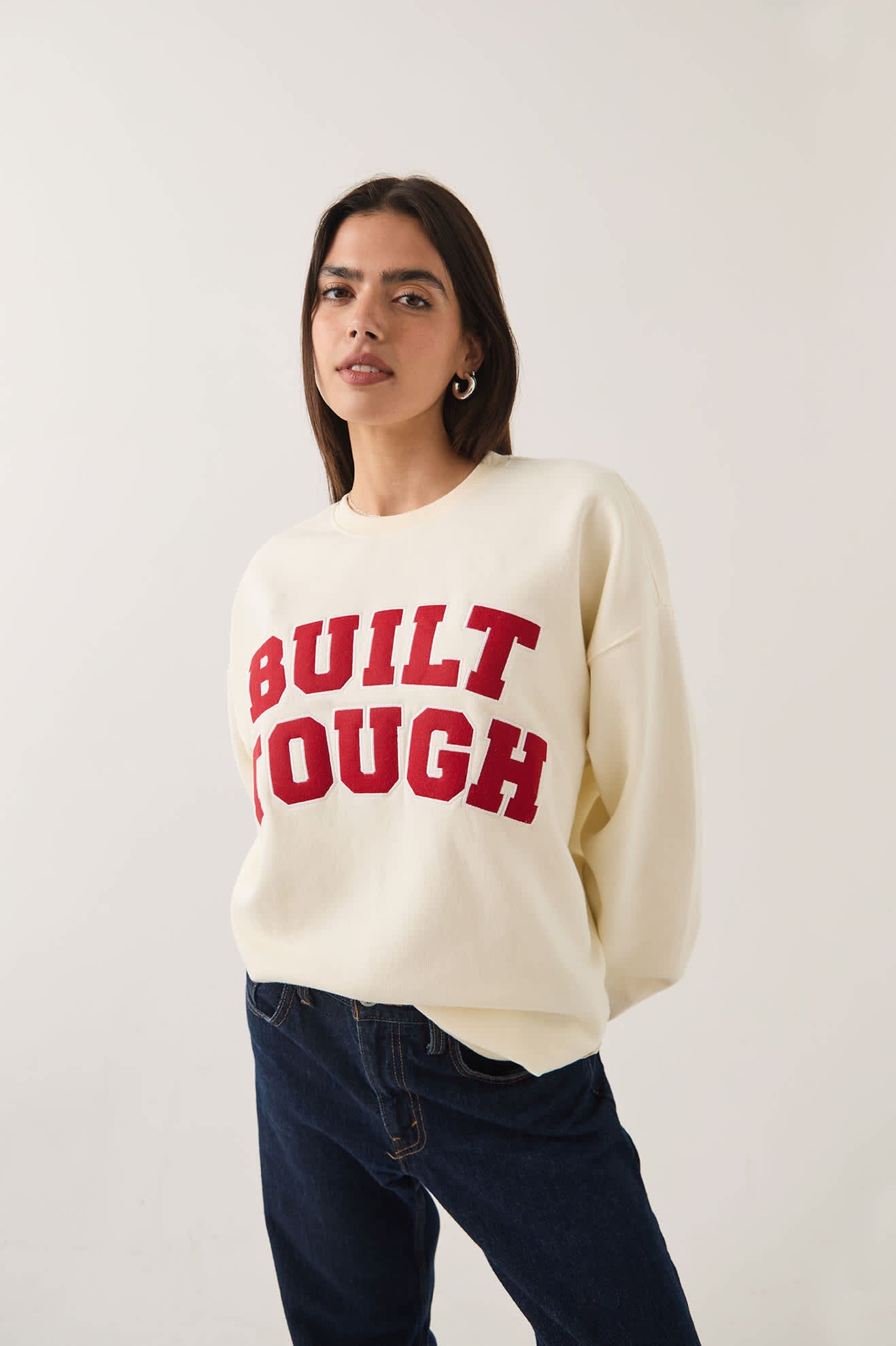 brixton-ford-built-tough-crew-sweatshirt-wimbledon-white image 5