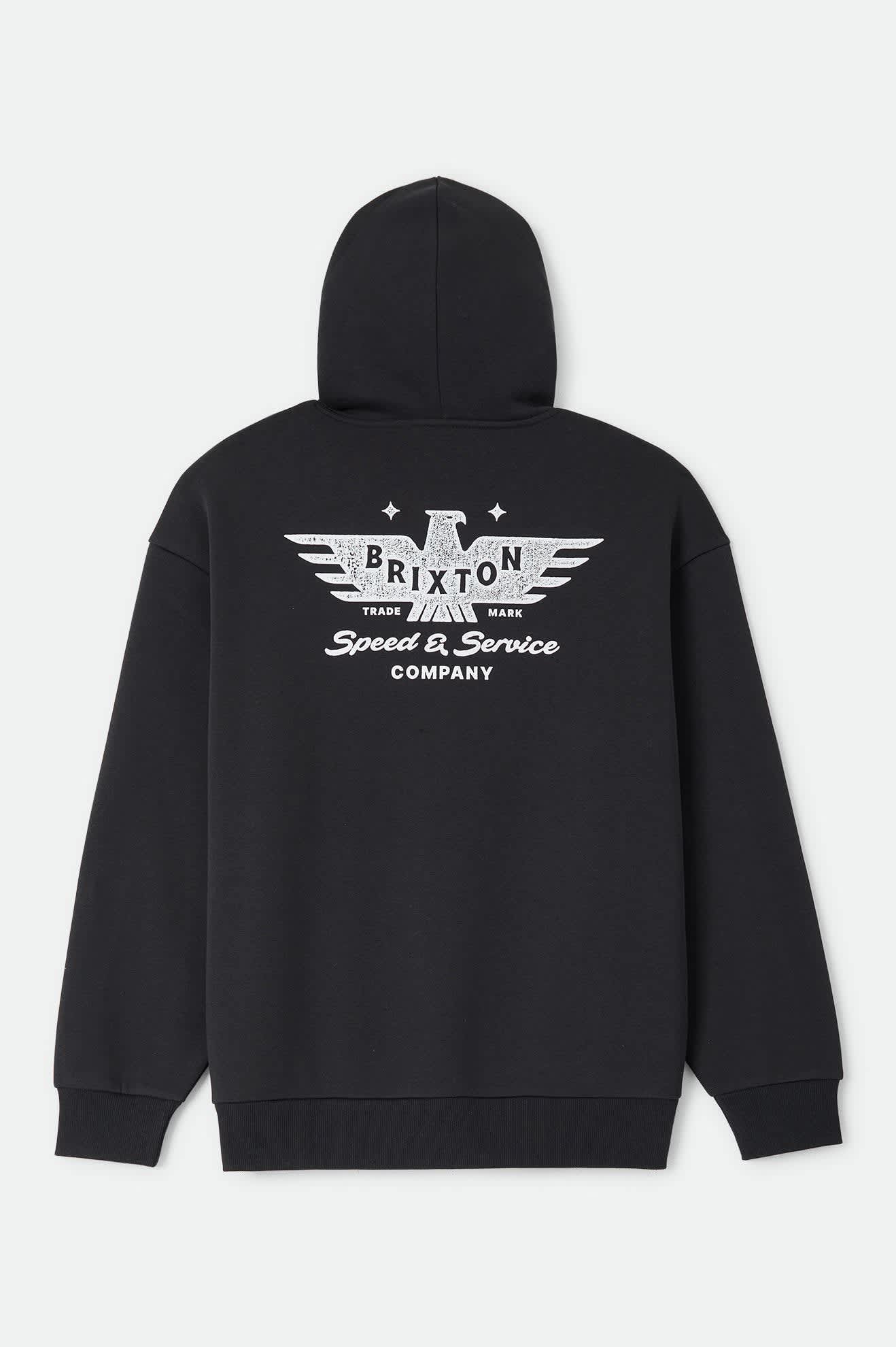 brixton-ewing-hood-black-hoodie-baumwolle-290g image 2