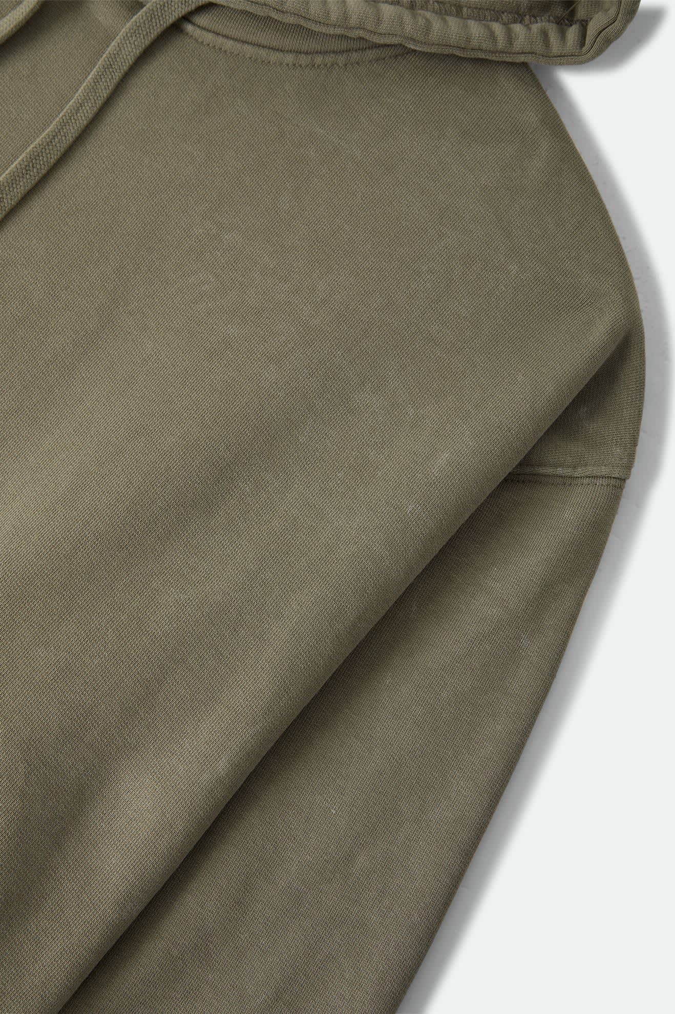 brixton-baseline-hood-hoodie-olive-surplus-vintage-wash image 4