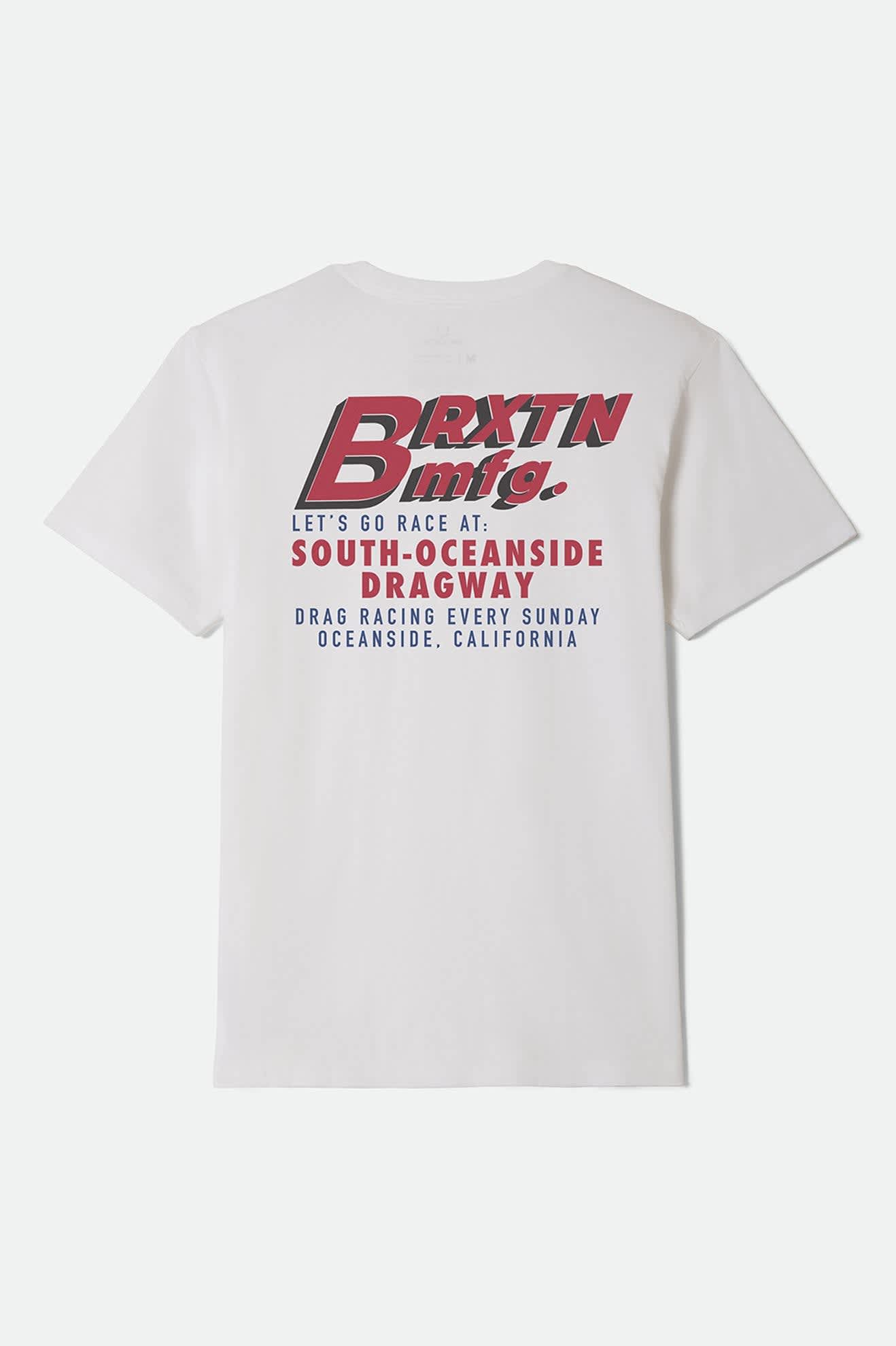 brixton-south-o-dragway-t-shirt-herren-wei-standard-fit image 6