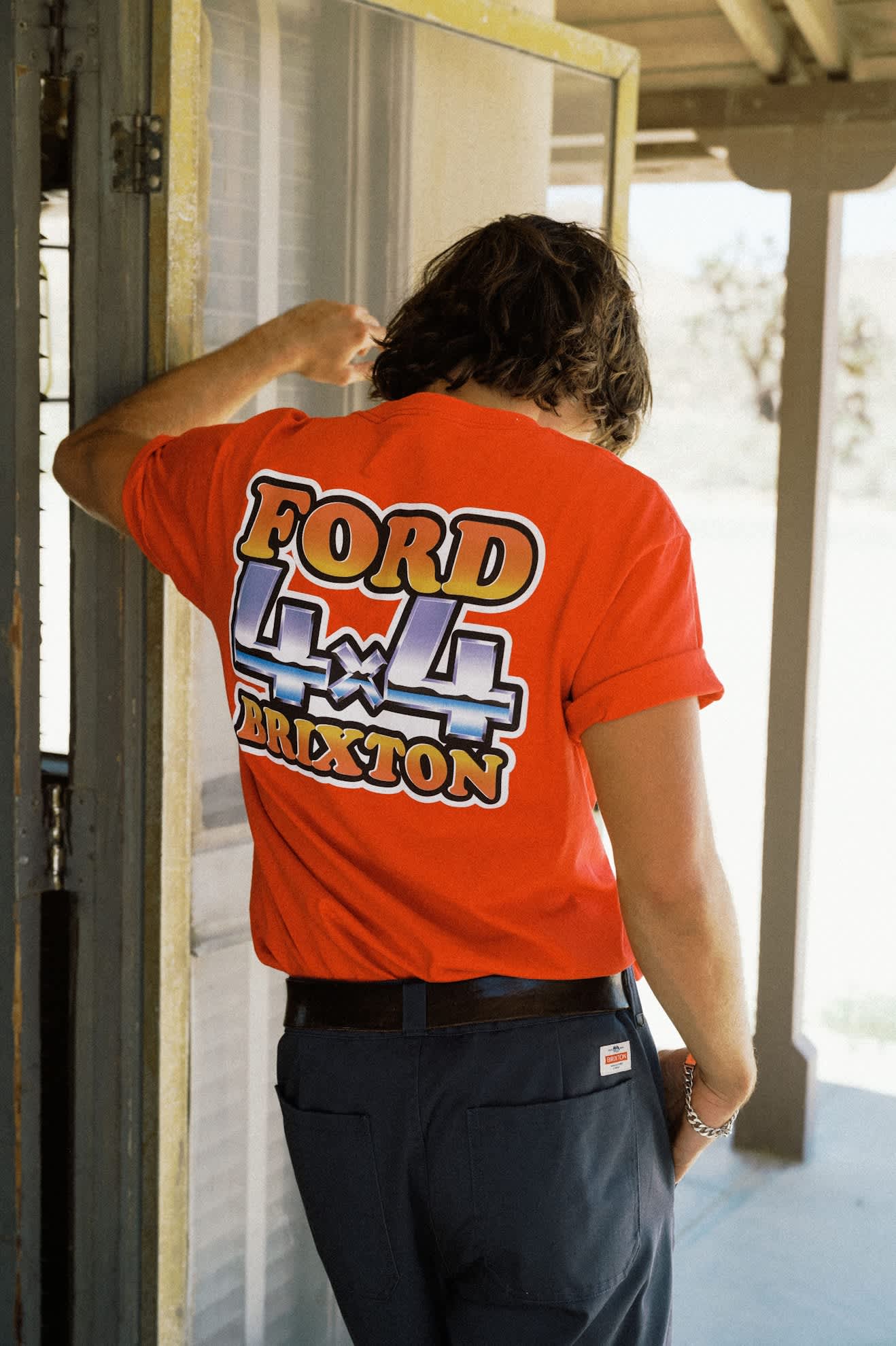 brixton-ford-4x4-chrome-t-shirt-rangoon-red-baumwolle-print image 7