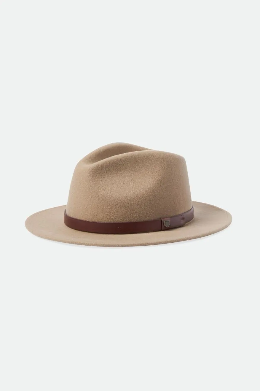 brixton-messer-fedora-hut-sand-wollfilz-beige image 1