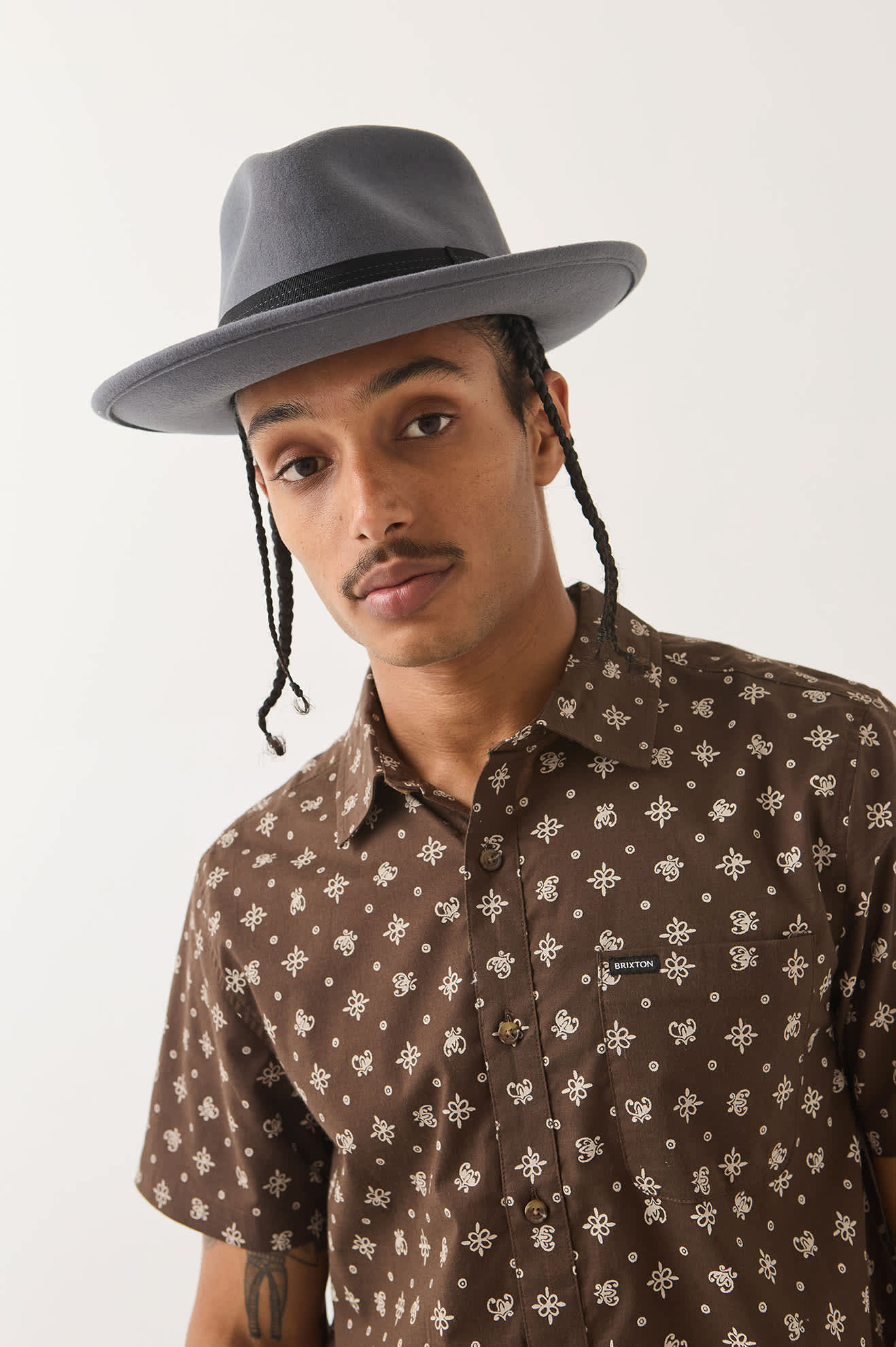 brixton-eames-fedora-future-grey-black-wollfilz image 5