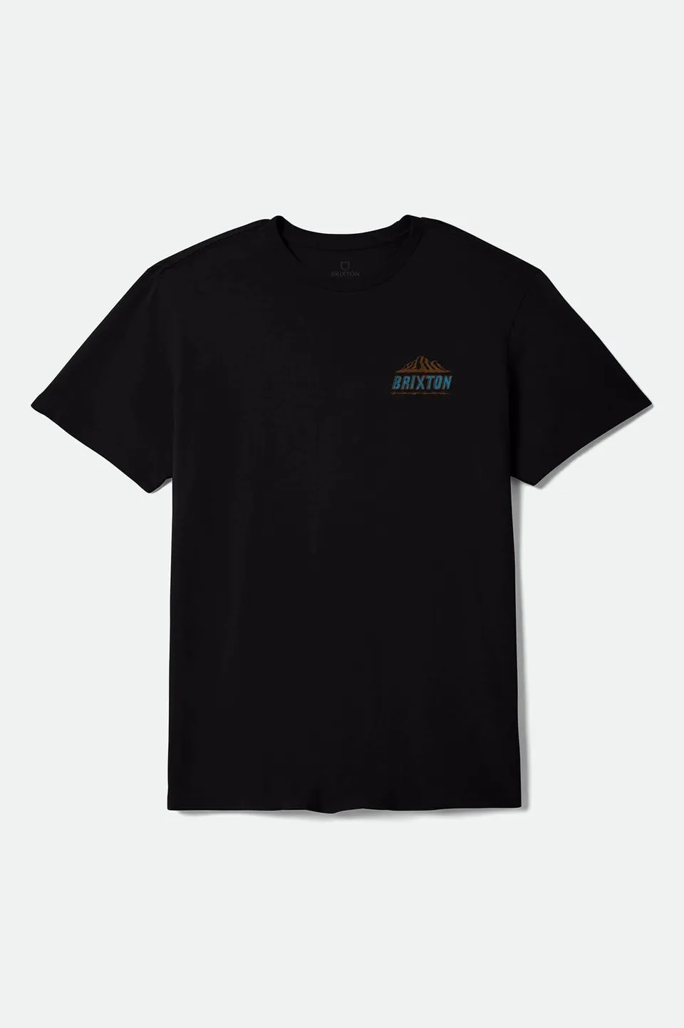 brixton-madden-t-shirt-black-worn-wash-pferd-print image 1