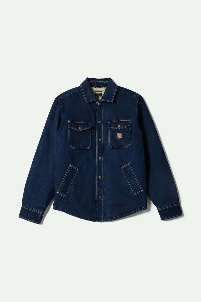 brixton-durham-sherpa-jacke-medium-wash-denim image 1