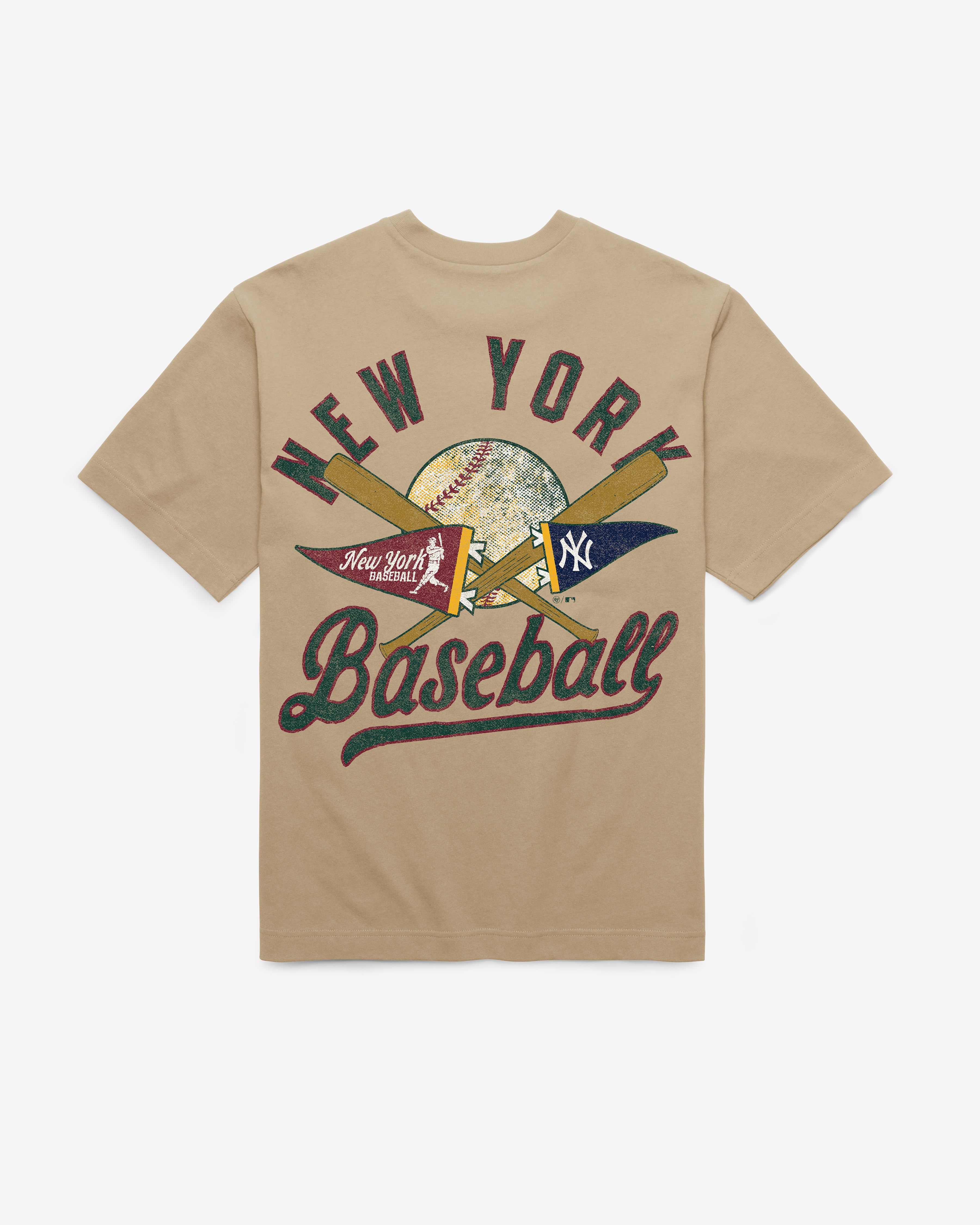 47-brand-new-york-yankees-city-ball-t-shirt-herren-khaki image 3