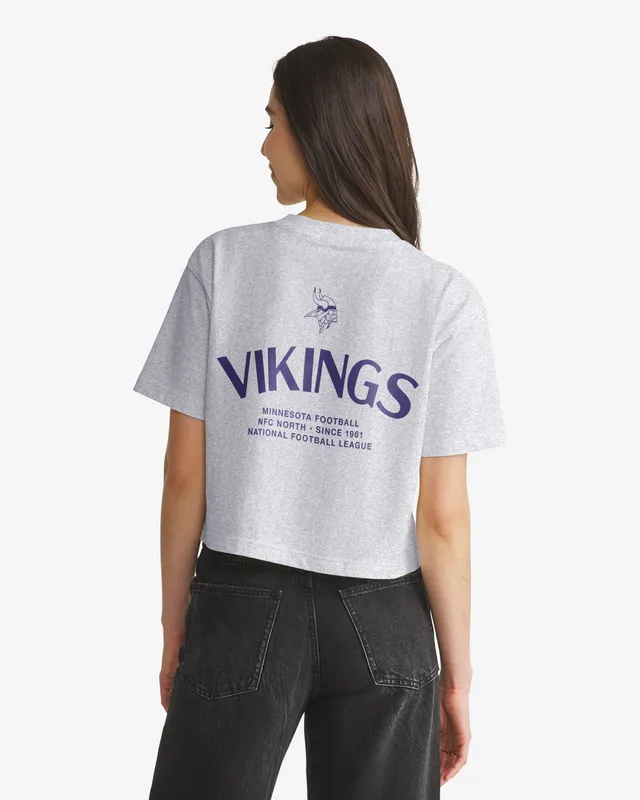 47-foundation-hadrian-crop-t-shirt-damen-grau-vikings-baumwolle image 1