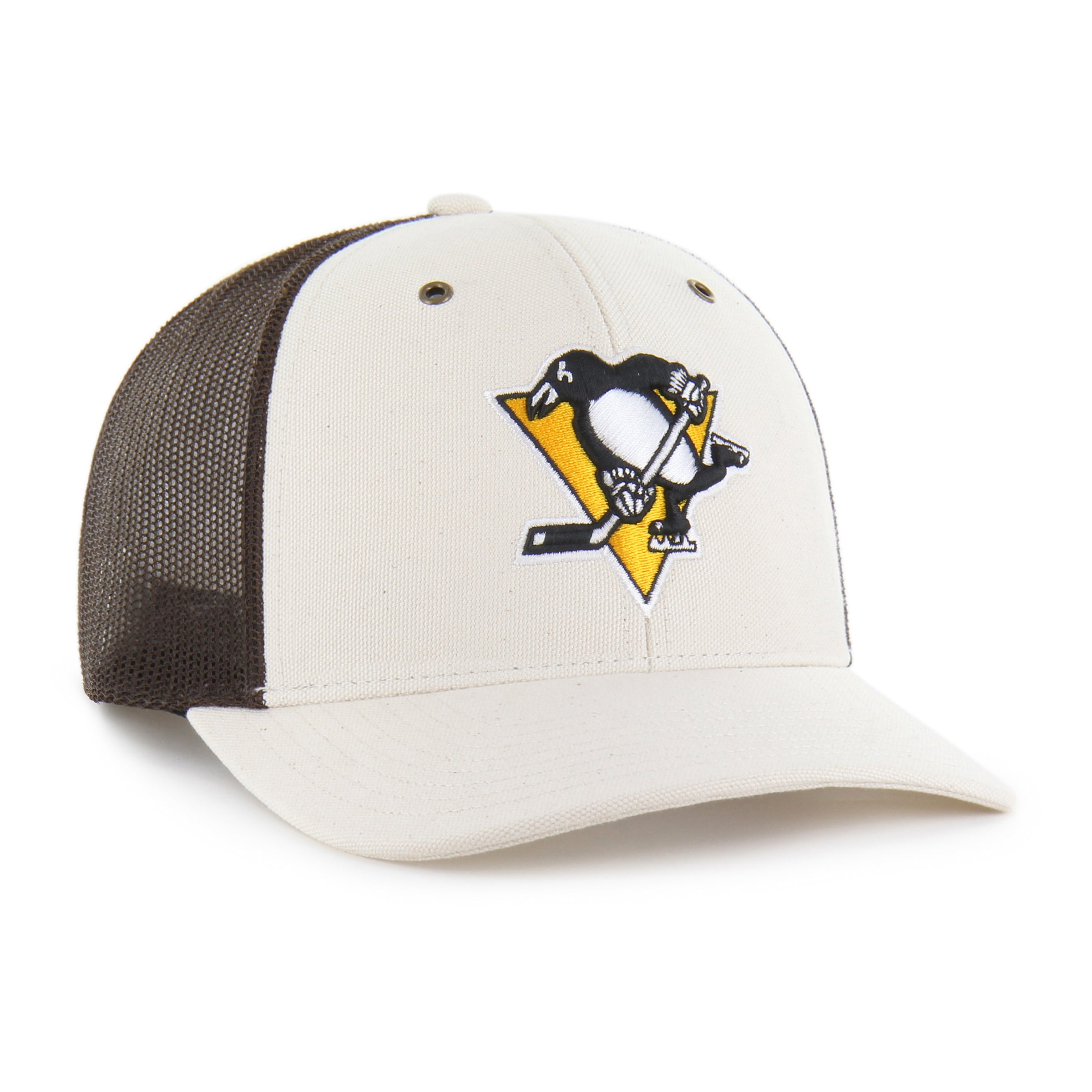 47-carhartt-undyed-trucker-cap-pittsburgh-penguins-natural image 4