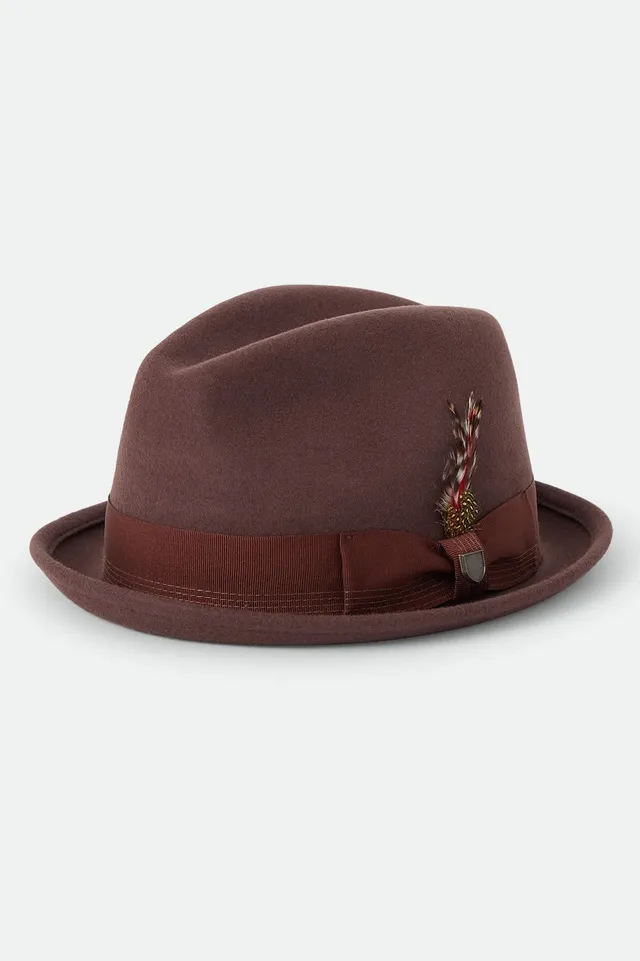 brixton-gain-fedora-hut-chestnut-braun-herren image 1