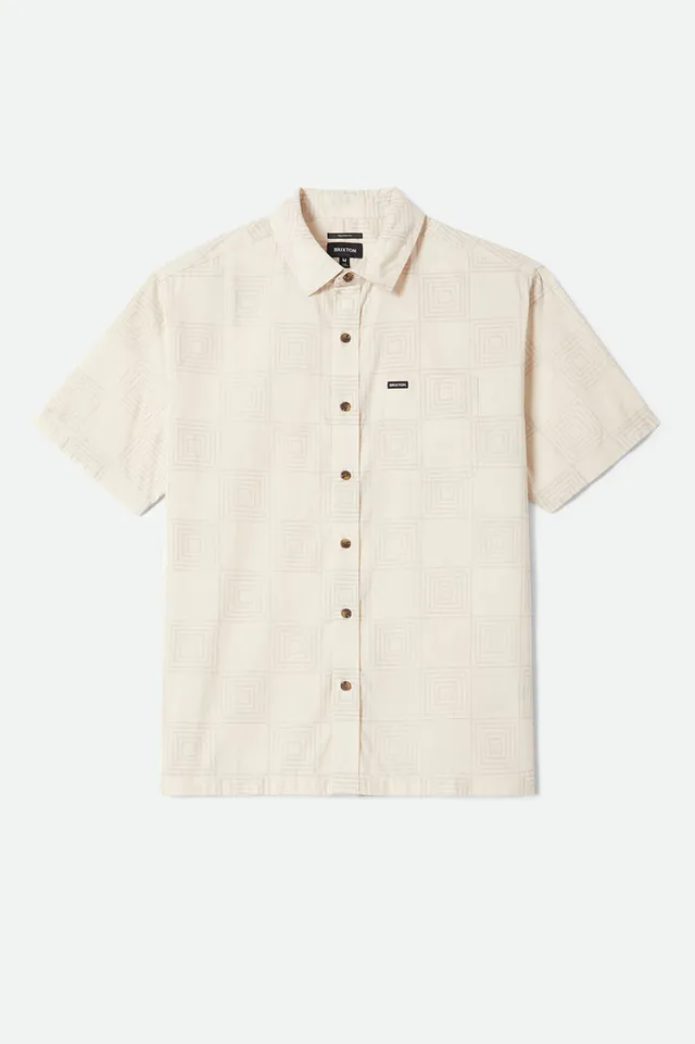 brixton-cru-print-kurzarm-hemd-whitecap-checker image 1