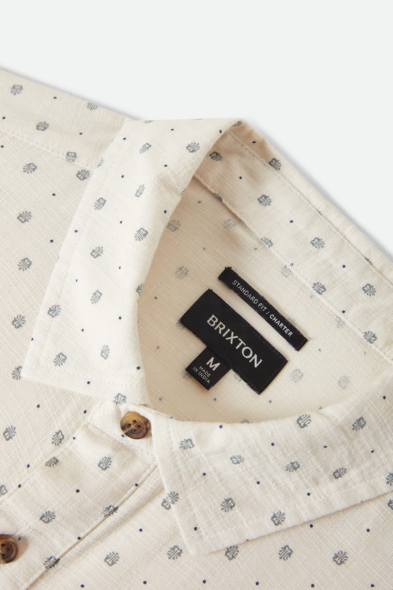 brixton-charter-slub-kurzarmhemd-off-white-micro-geo image 8