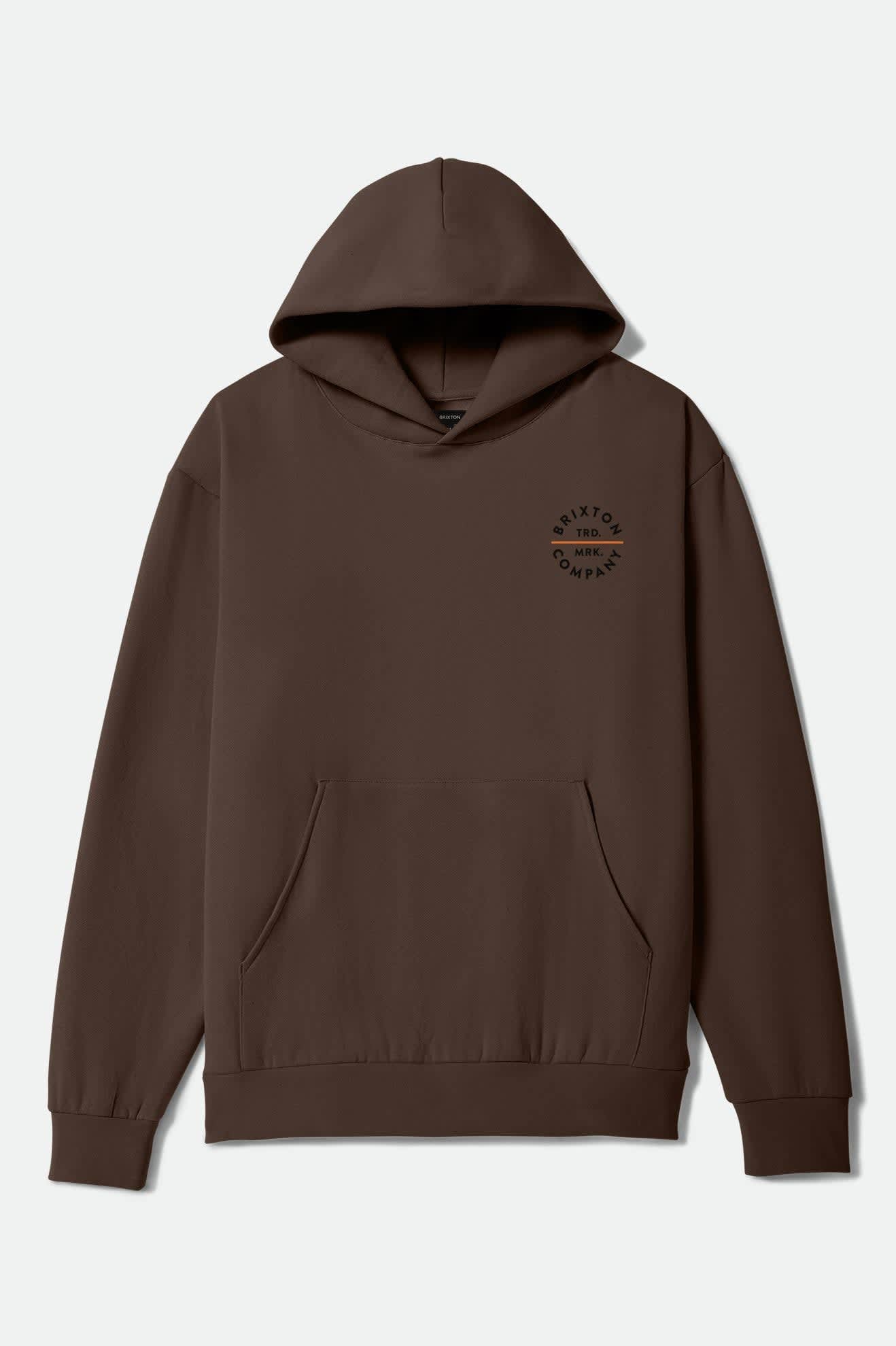 brixton-pledge-hoodie-brown-black-orange-fleece image 2