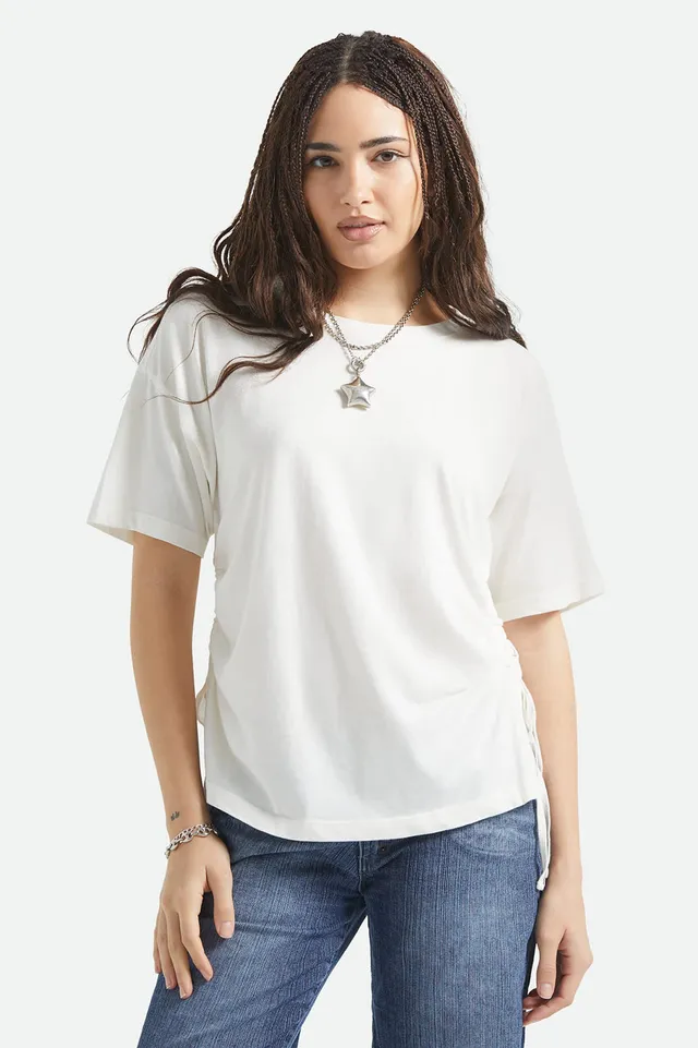 brixton-carefree-organic-cinch-t-shirt-off-white-bio-baumwolle image 1