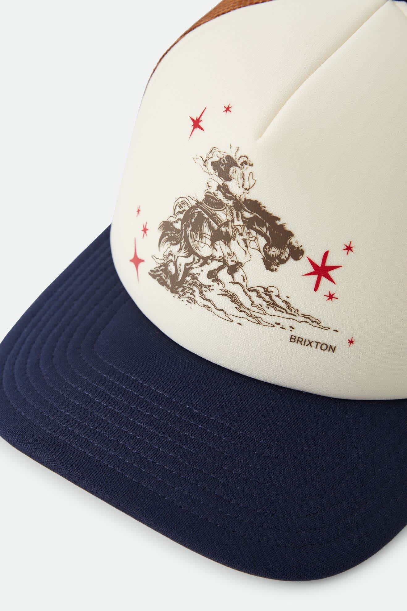 brixton-mid-century-ranch-trucker-cap-off-white-navy image 5