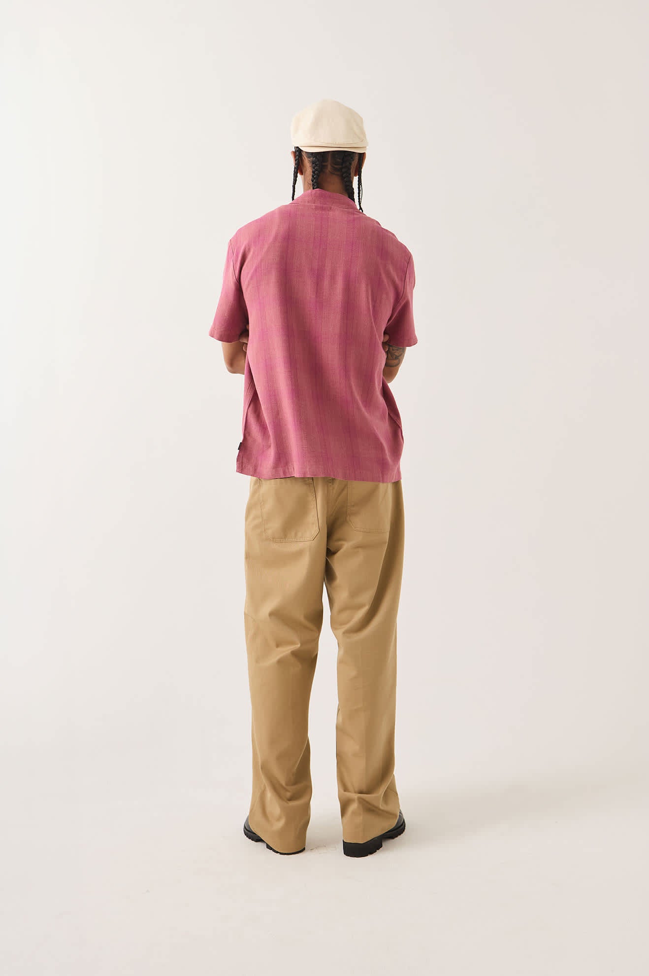 brixton-century-shirt-kurzarmhemd-pink-shadow-plaid-viskose image 4