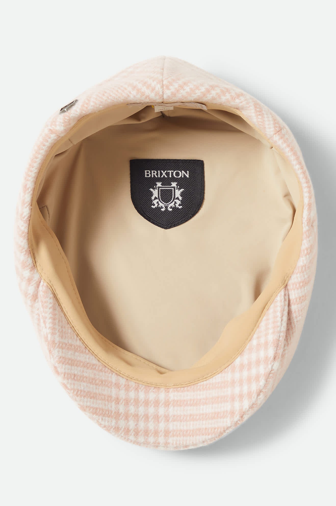 brixton-hooligan-flat-cap-soft-pink-houndstooth-stroh image 6