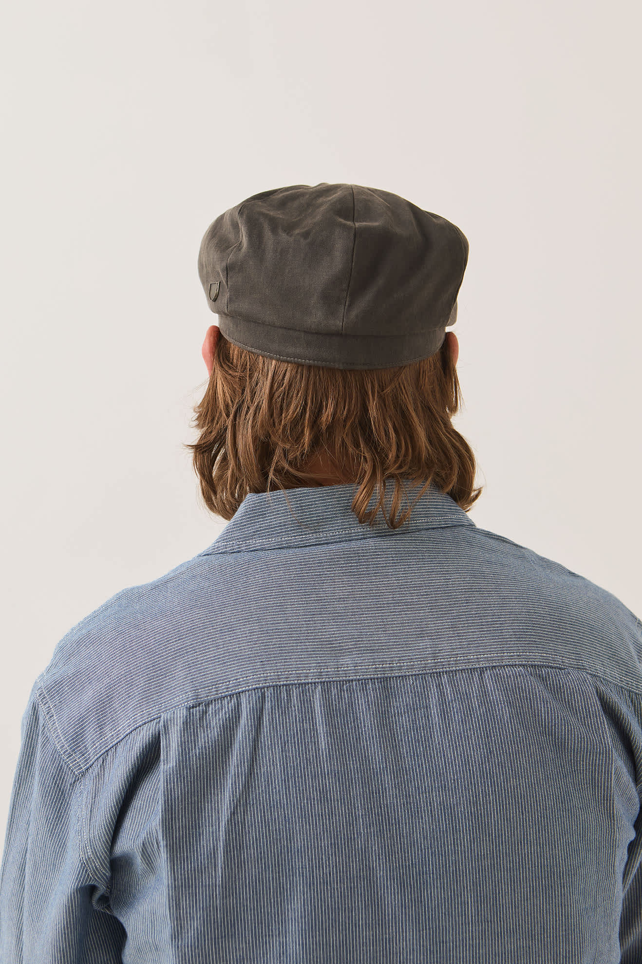 brixton-brood-baggy-flannel-snap-cap-braun-kunstleder image 4