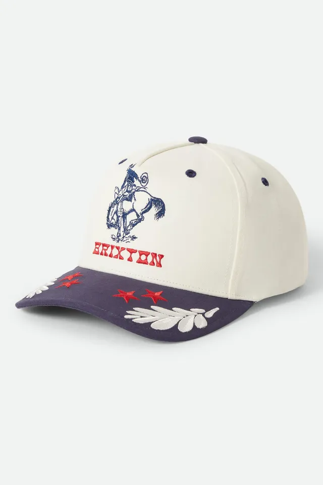 brixton-rodeo-netplus-snapback-cap-off-white-navy image 1