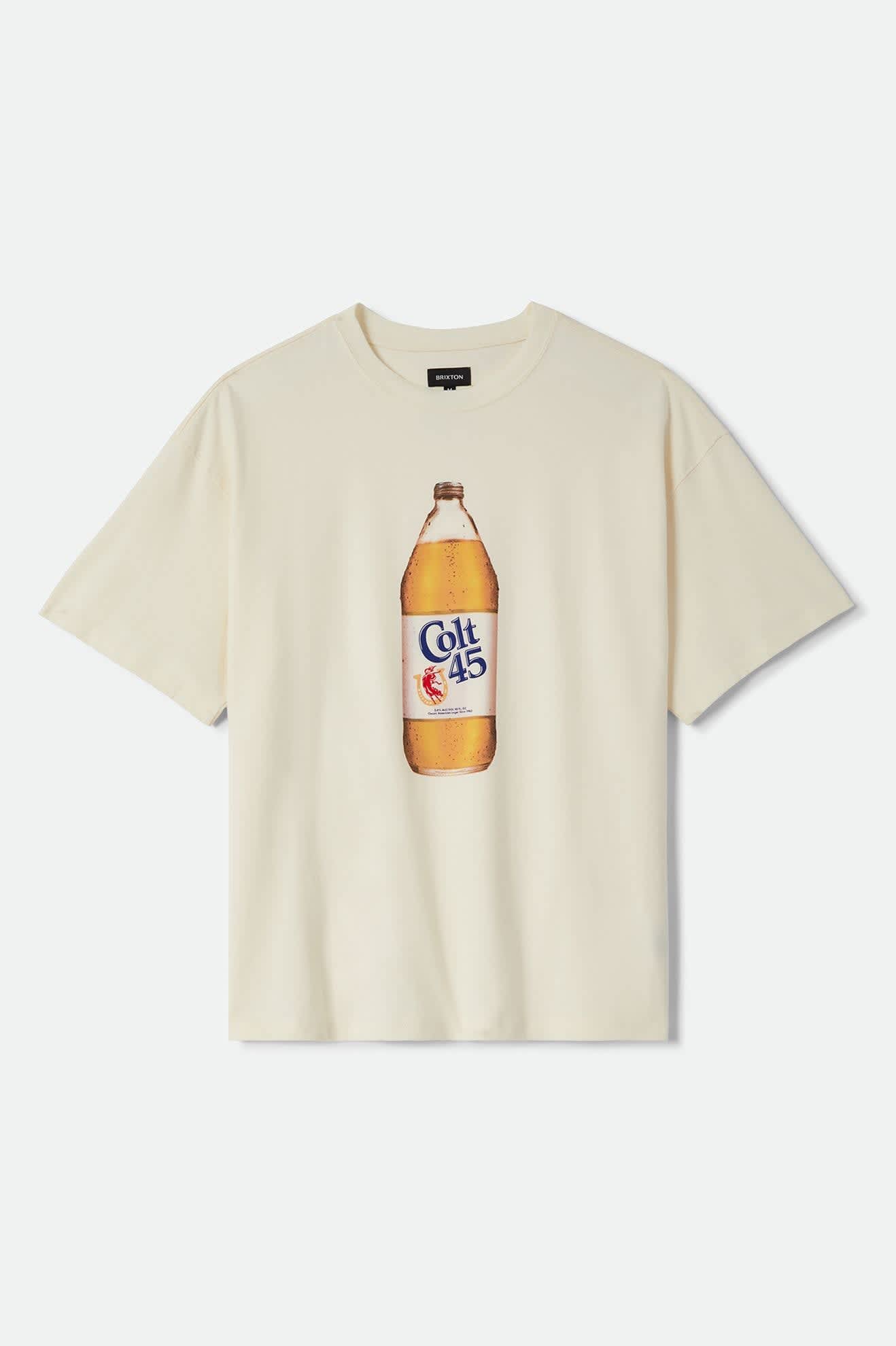brixton-colt-45-forty-oz-oversized-t-shirt-natural-baumwolle image 1