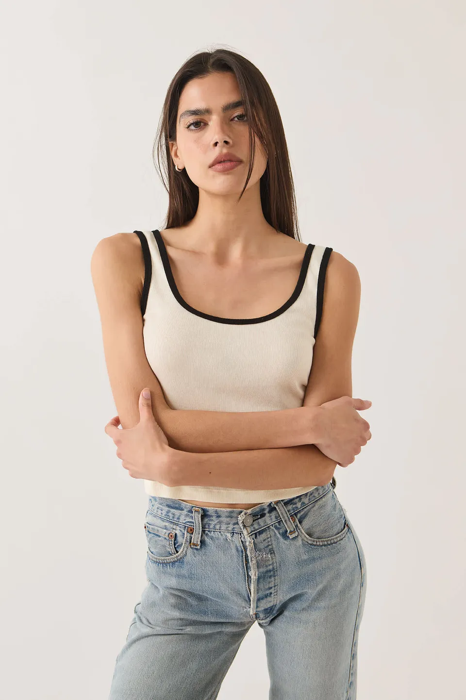 brixton-ringer-organic-a-tank-top-off-white-bio-baumwolle image 1
