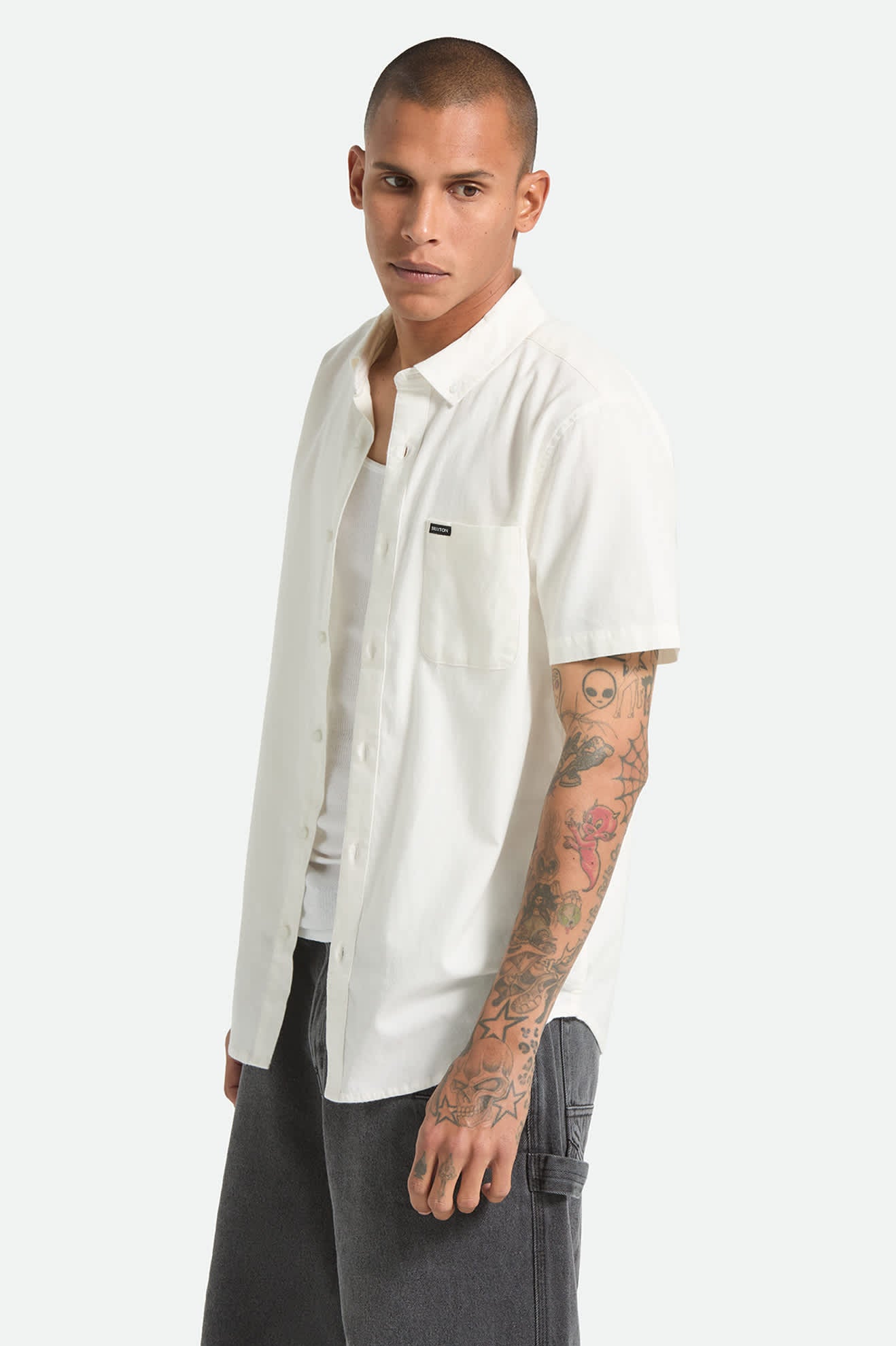brixton-sanford-oxford-woven-hemd-off-white-herren image 5