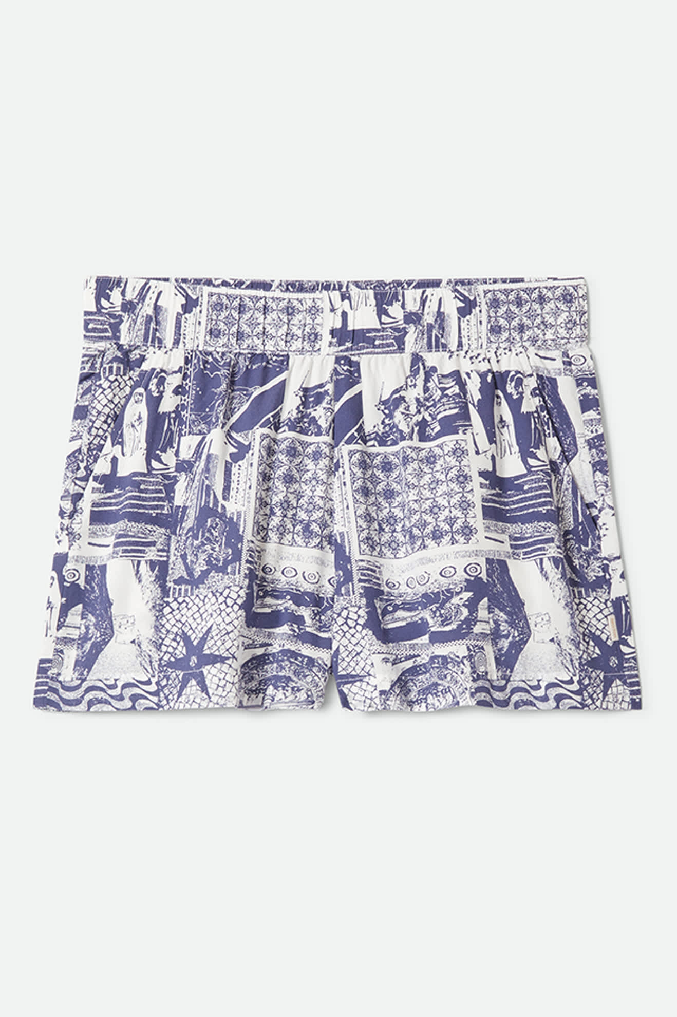 brixton-post-playa-e-waist-short-navy-white-collage-print image 2