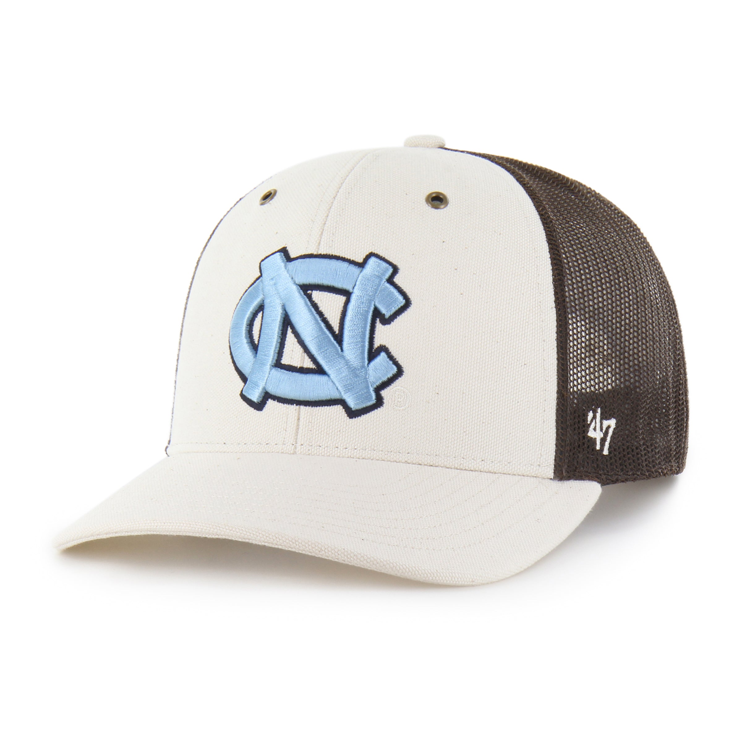 47-north-carolina-tar-heels-carhartt-undyed-trucker-cap-natural image 1